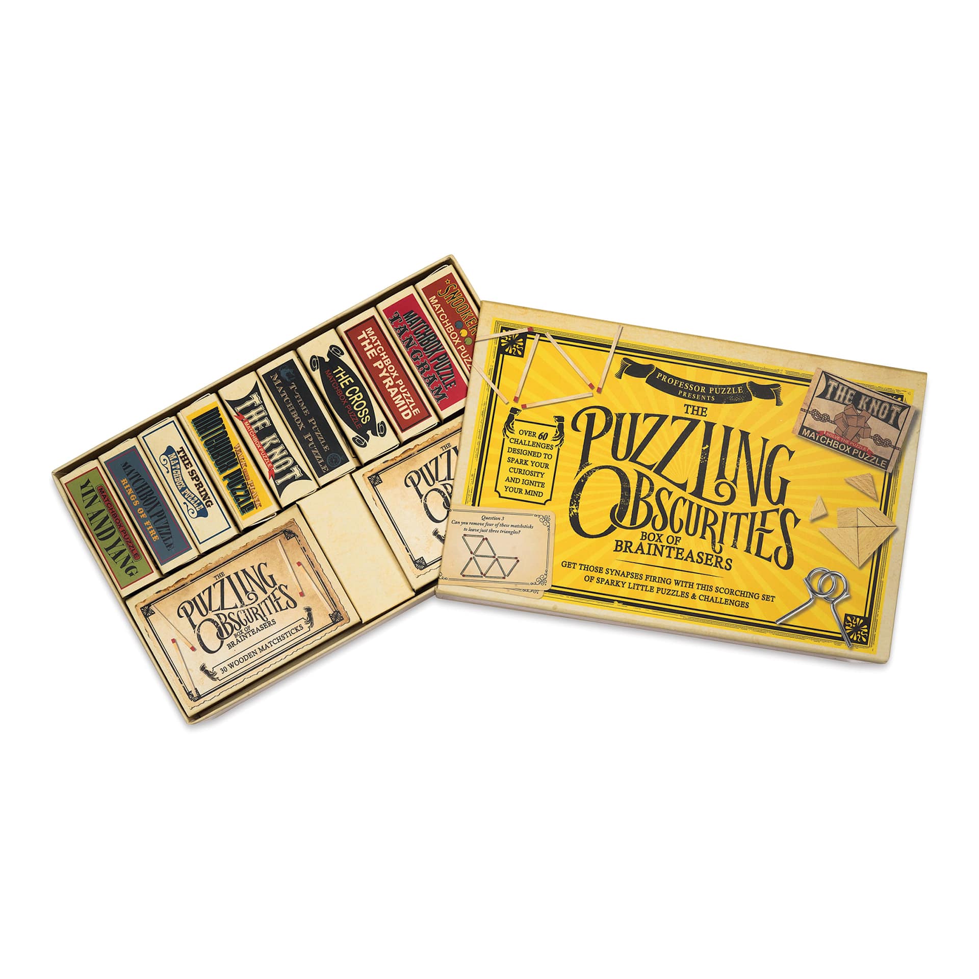 Professor Puzzle Box of Puzzling Obscurities Brainteaser Games (Opened box)