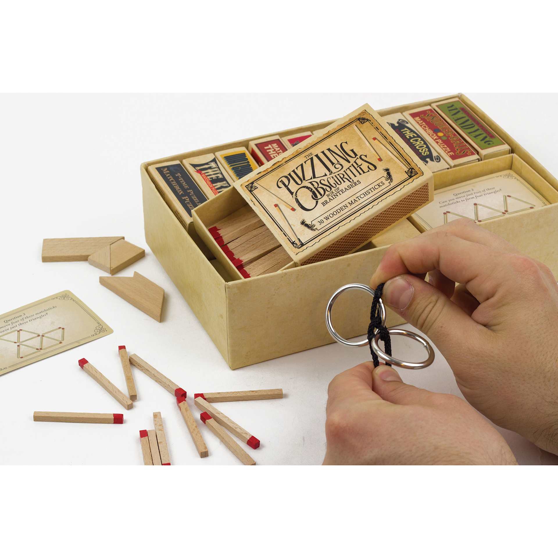 Professor Puzzle Box of Puzzling Obscurities Brainteaser Games (Puzzle in hand)