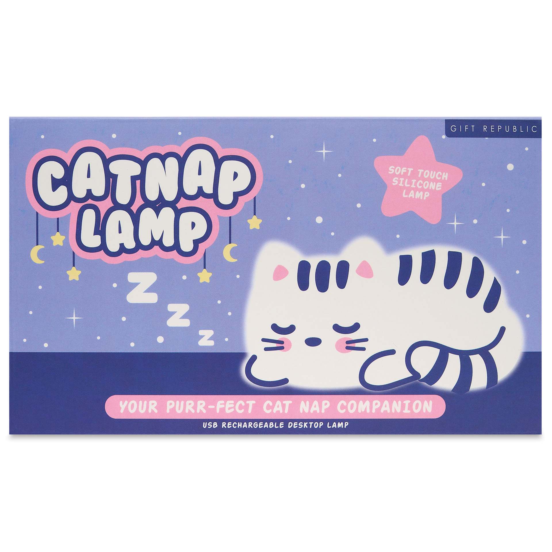 Gift Republic Cat Nap Lamp, front of packaging