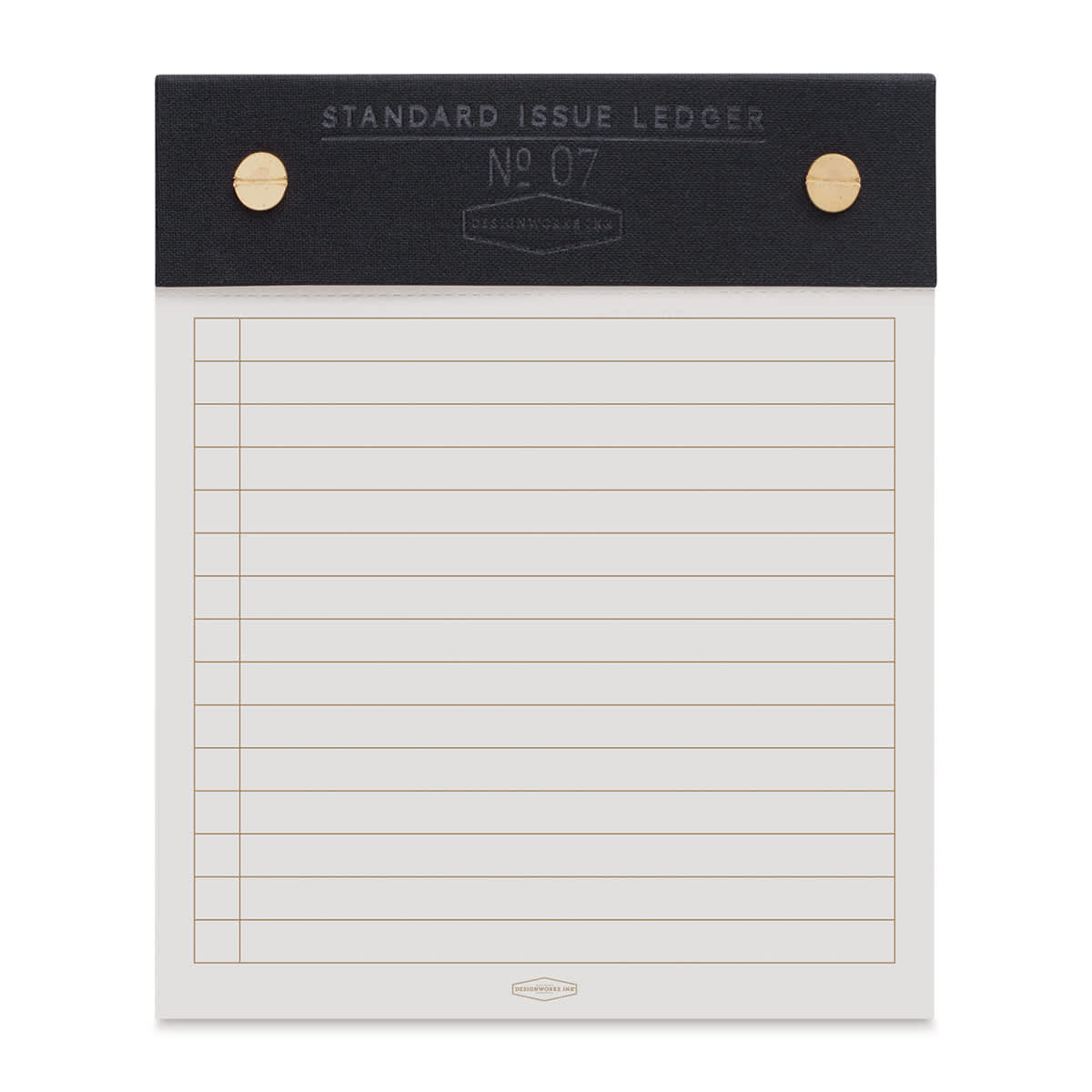 DesignWorks Ink Standard Issue Post Bound Ledger - Black