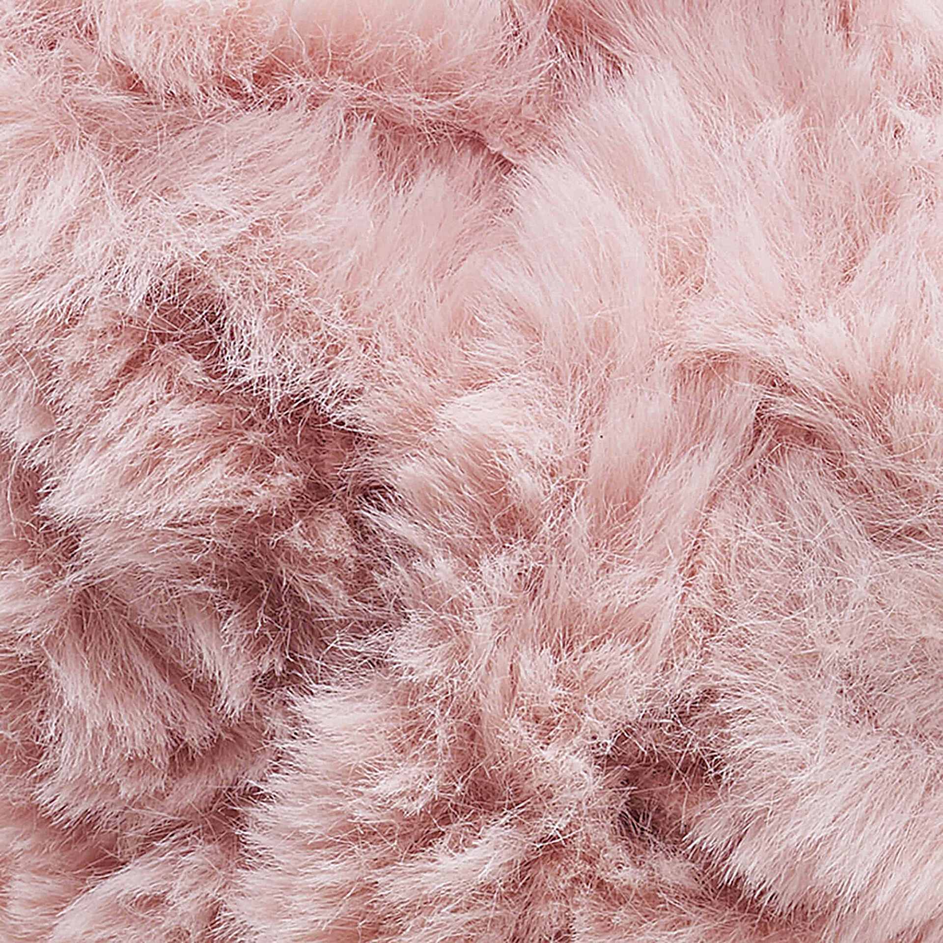 Lion Brand Go For Faux Yarn - Pink Poodle, close-up