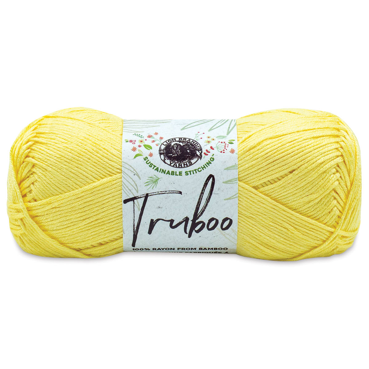 Lion Brand Truboo Yarn - Yellow, 241 yards