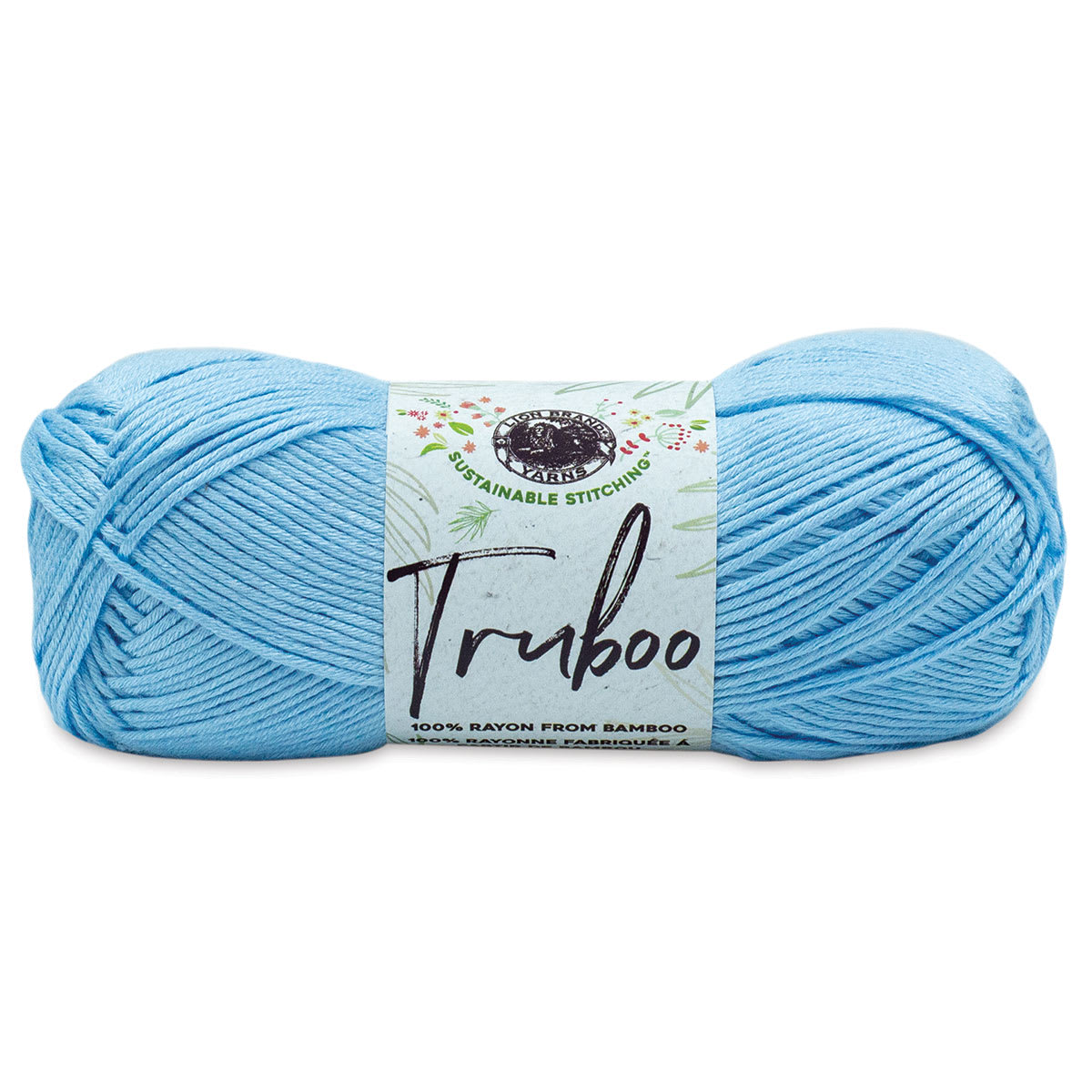 Lion Brand Truboo Yarn - Light Blue, 241 yards