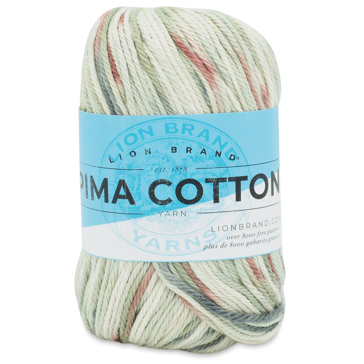 Lion Brand Pima Cotton Yarn - Peppercorn, 157 yards