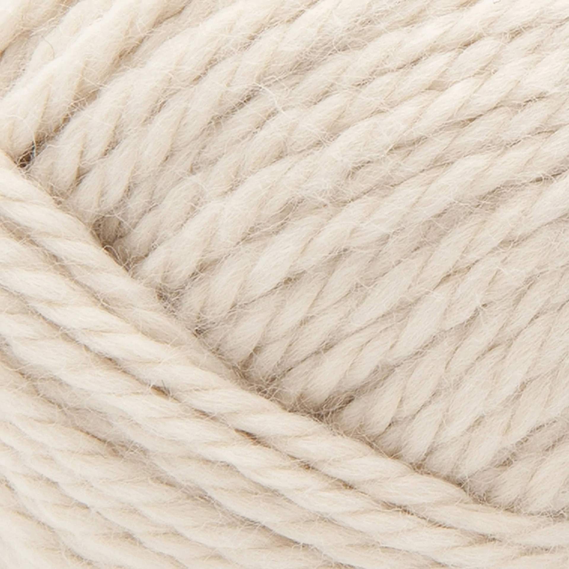 Lion Brand Re-Spun Thick & Quick Yarn - Whipped Cream, close-up