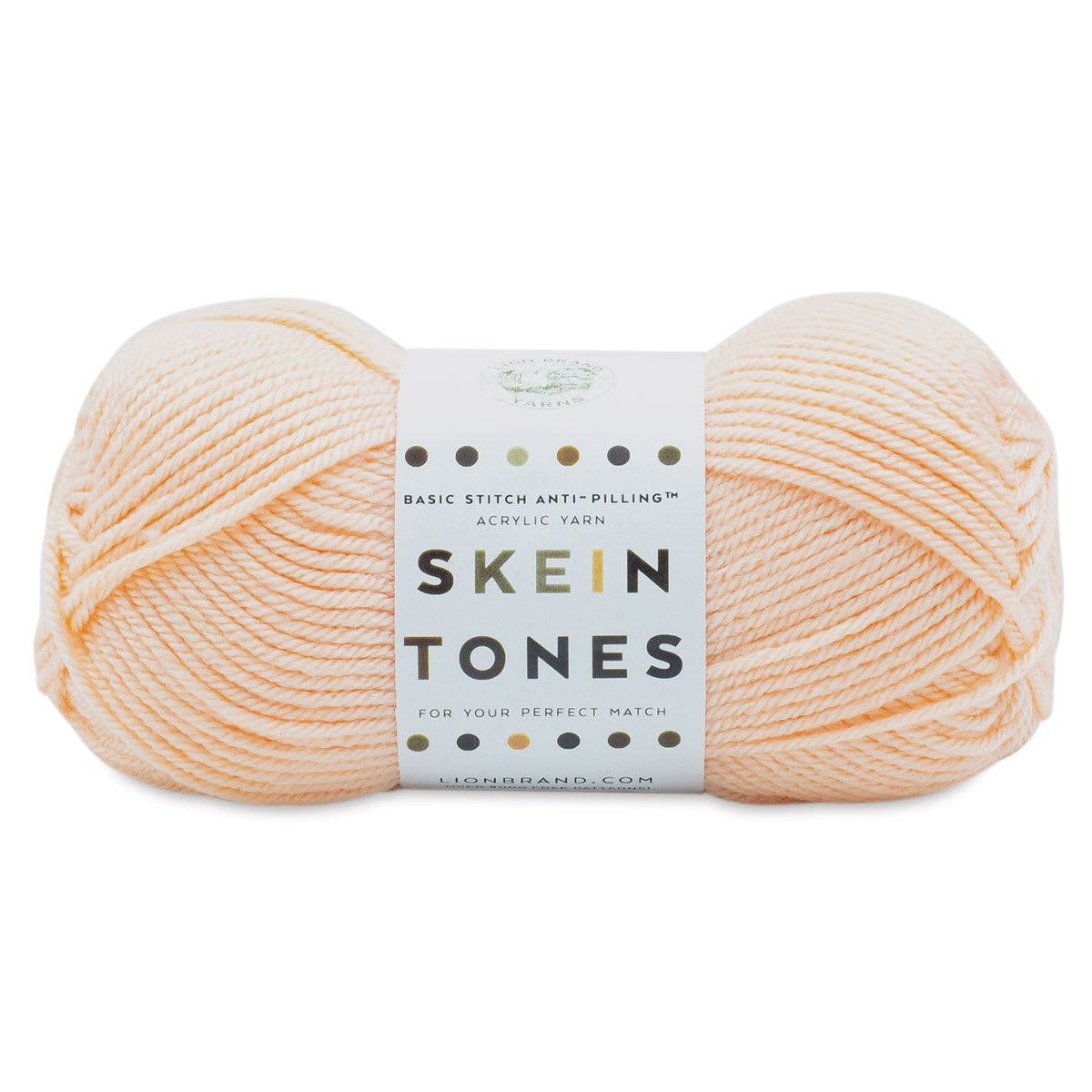 Lion Brand Basic Stitch Anti-Pilling Skein Tones Yarn - Peachy, 186 yards