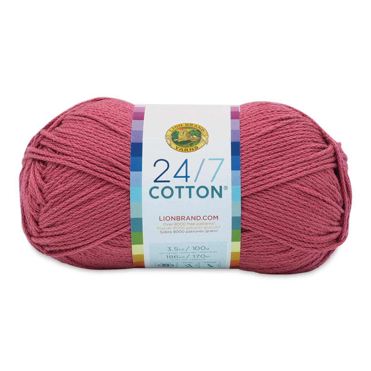 Lion Brand 24/7 Cotton Yarn - Terracotta, 186 yards