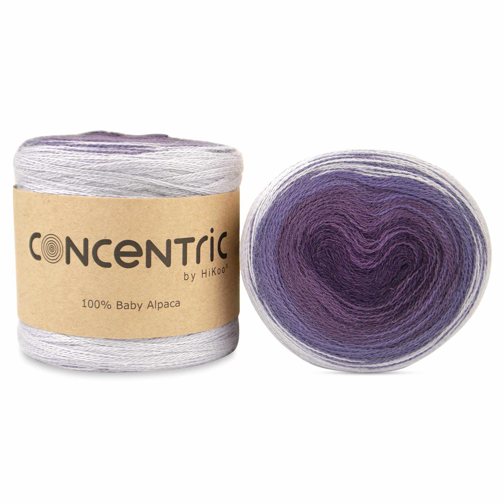 HiKoo Concentric Yarn - Shades of Purple, 437 yards