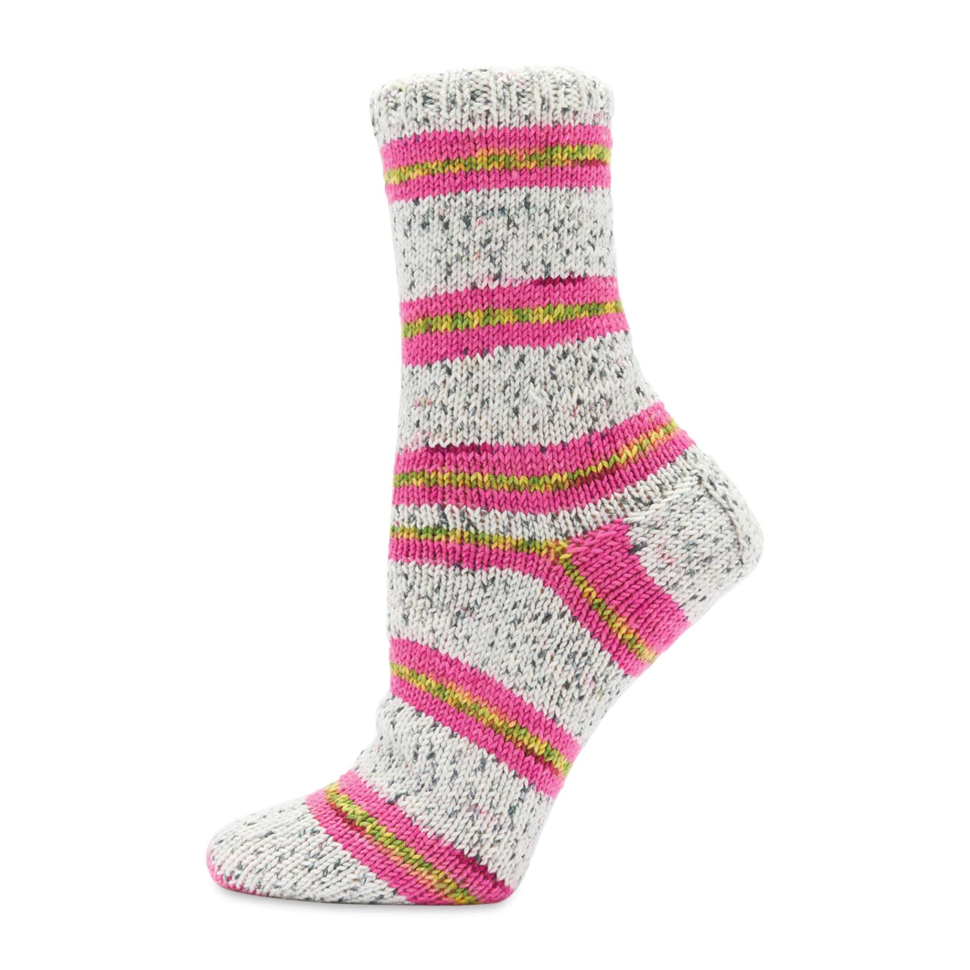 Premier Yarn Fruits Yarn - Dragon Fruit (example of sock using Dragon Fruit yarn)
