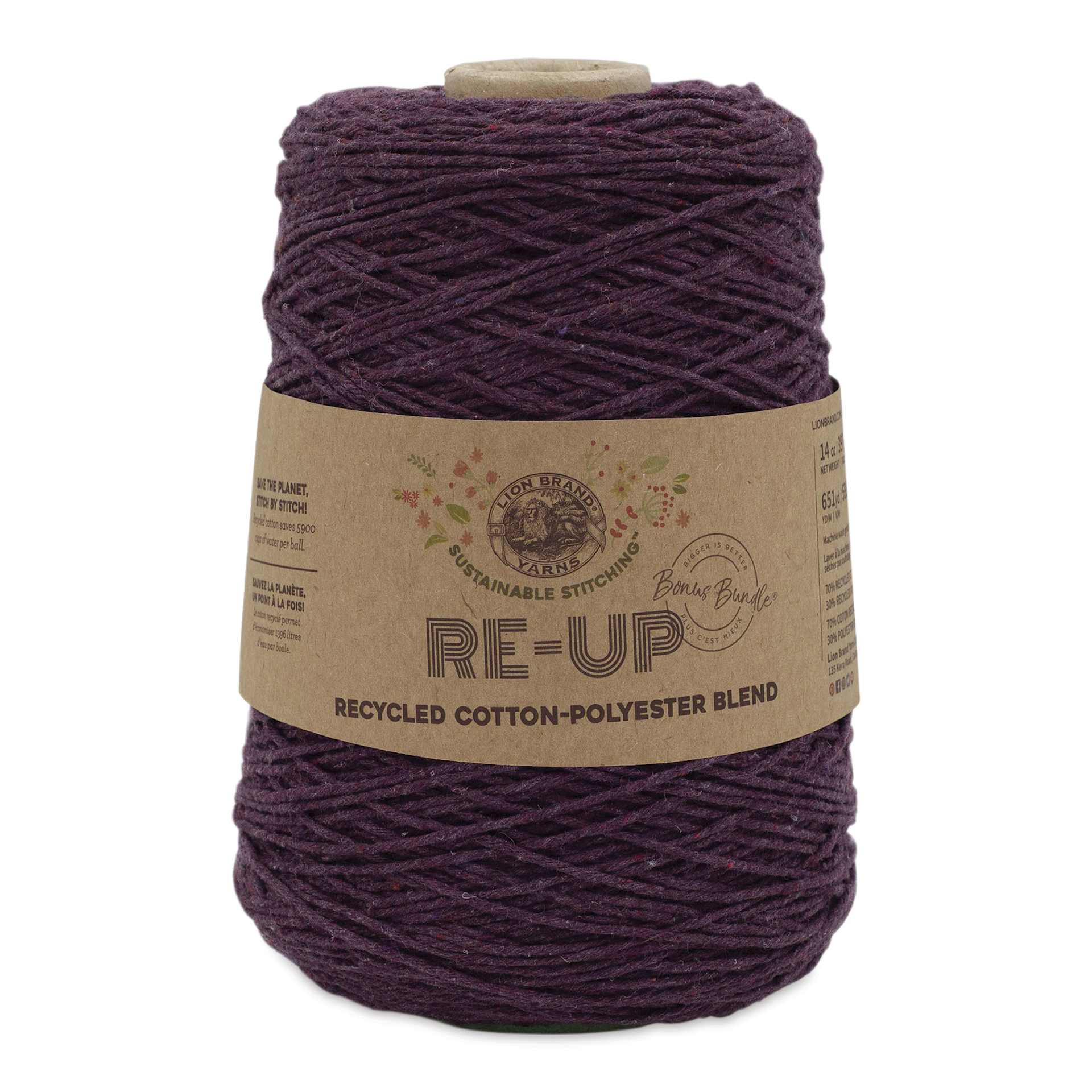 Lion Brand Re-Up Bonus Bundle Yarn - Fig Tree, 651 yds