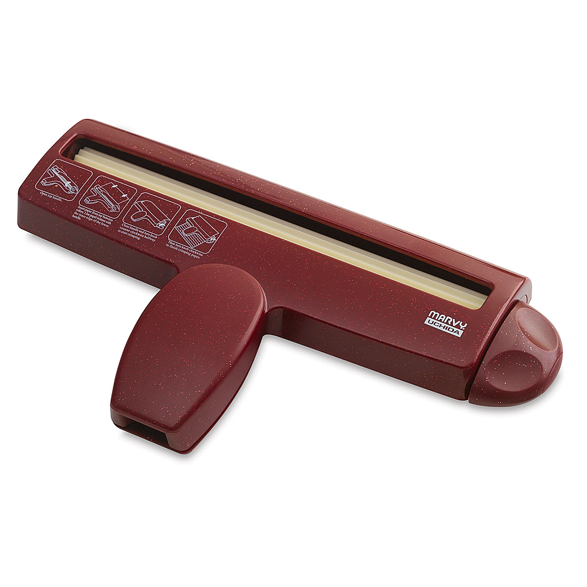 Marvy Uchida Corru-Gator Paper Crimper - Right angle view of Straight Crimper