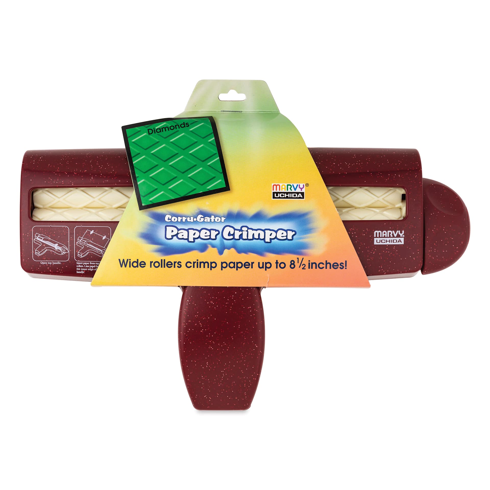 Marvy Uchida Corru-Gator Paper Crimper - Diamond front of packaging