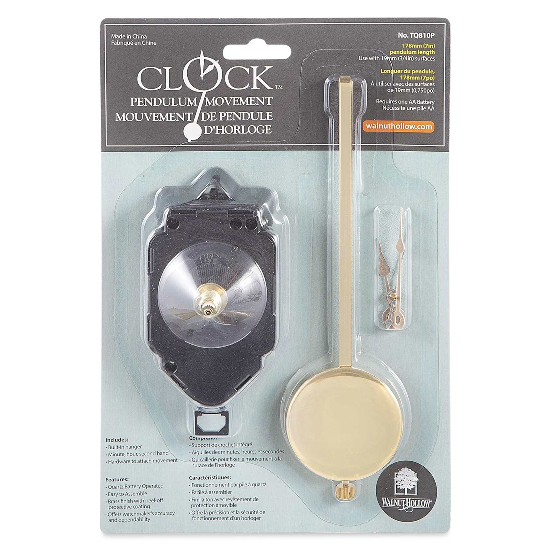 Walnut Hollow Clock Pendulum Movement Kit