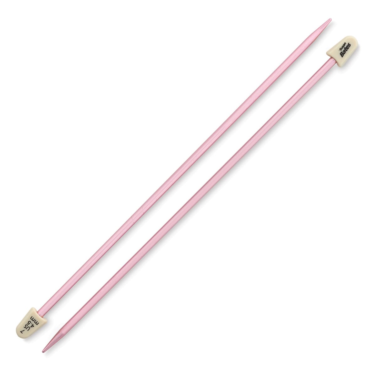 Susan Bates Silvalume Single Point Knitting Needles - Pkg of 2, 10", Size 7 - out of packaging