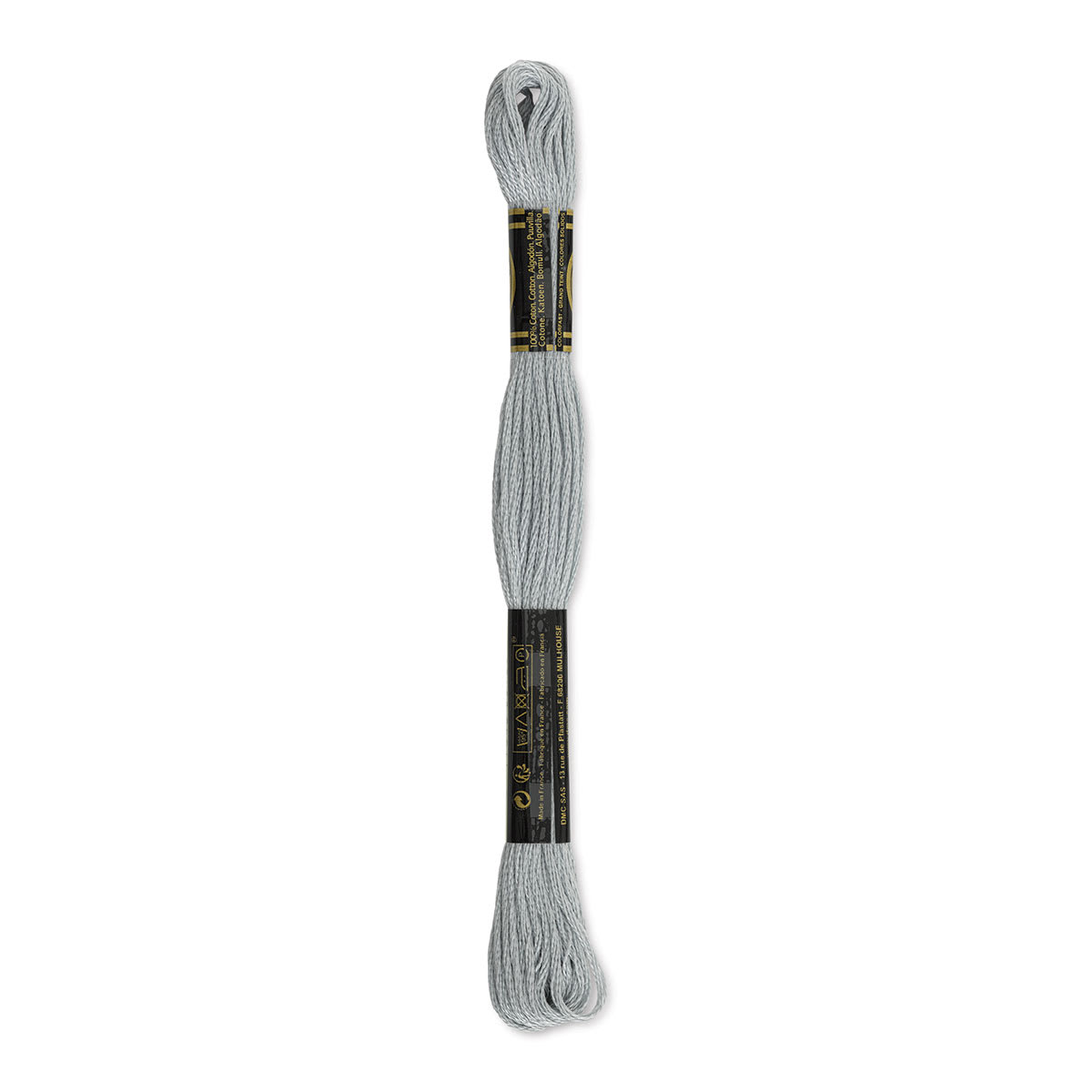 DMC Cotton Embroidery Floss - Pearl Gray, 8-3/4 yards (Back of label)