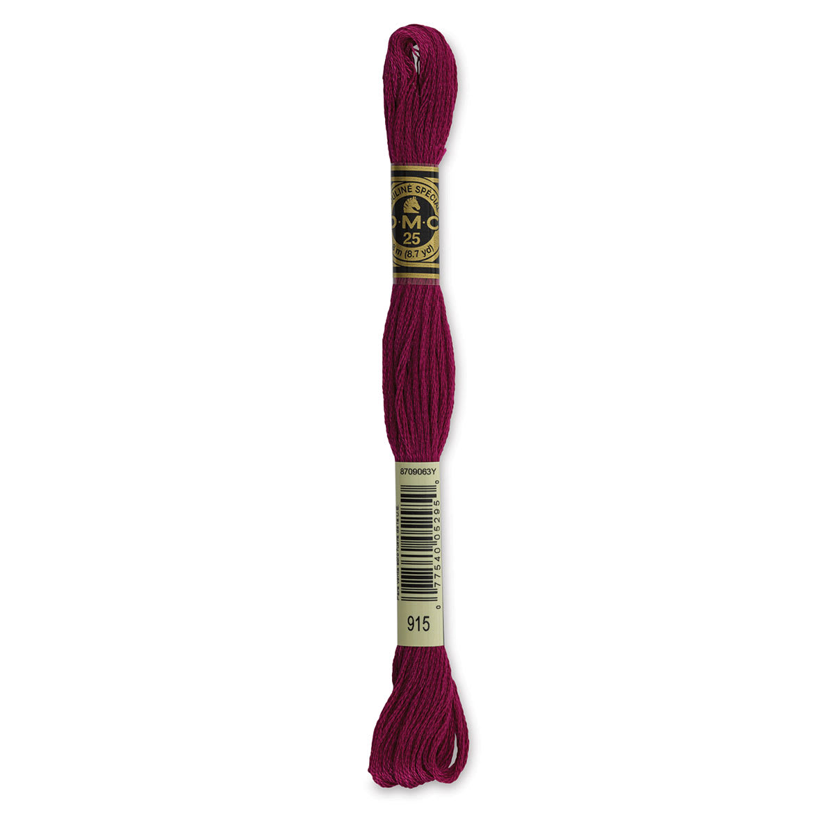 DMC Cotton Embroidery Floss - Dark Plum, 8-3/4 yards (Front of label)