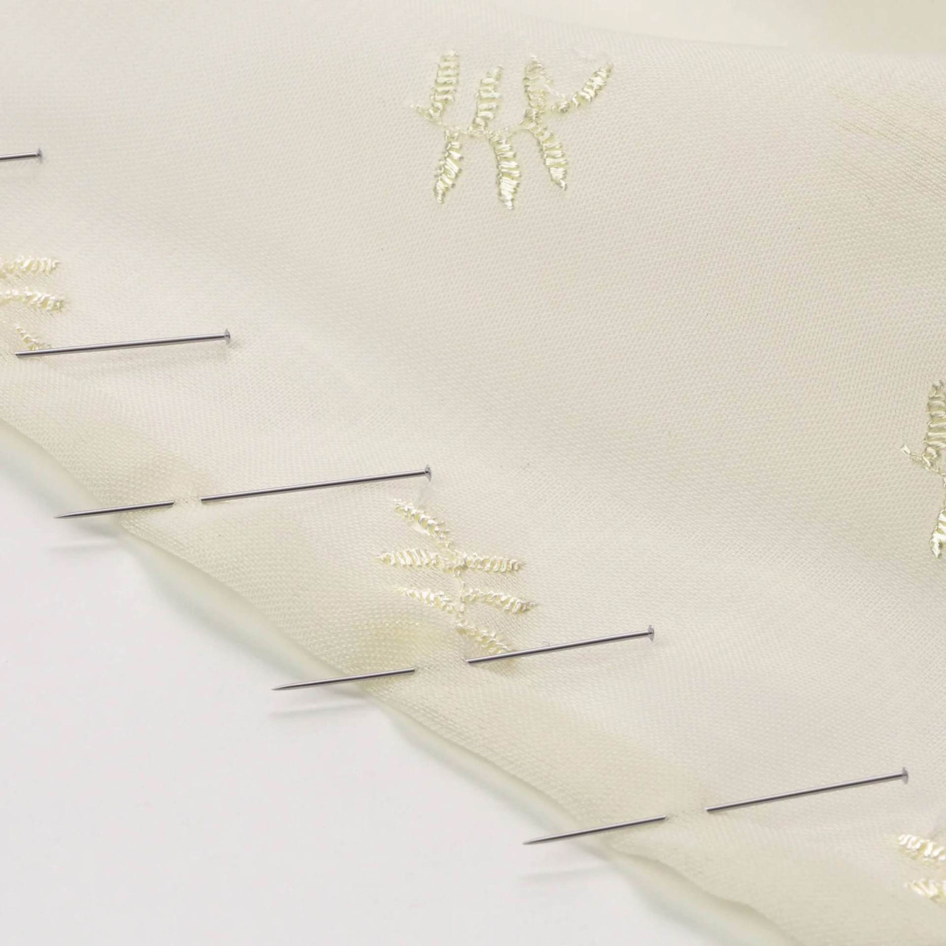 Dritz Super Sharp Fine Pins, pinned through fabric