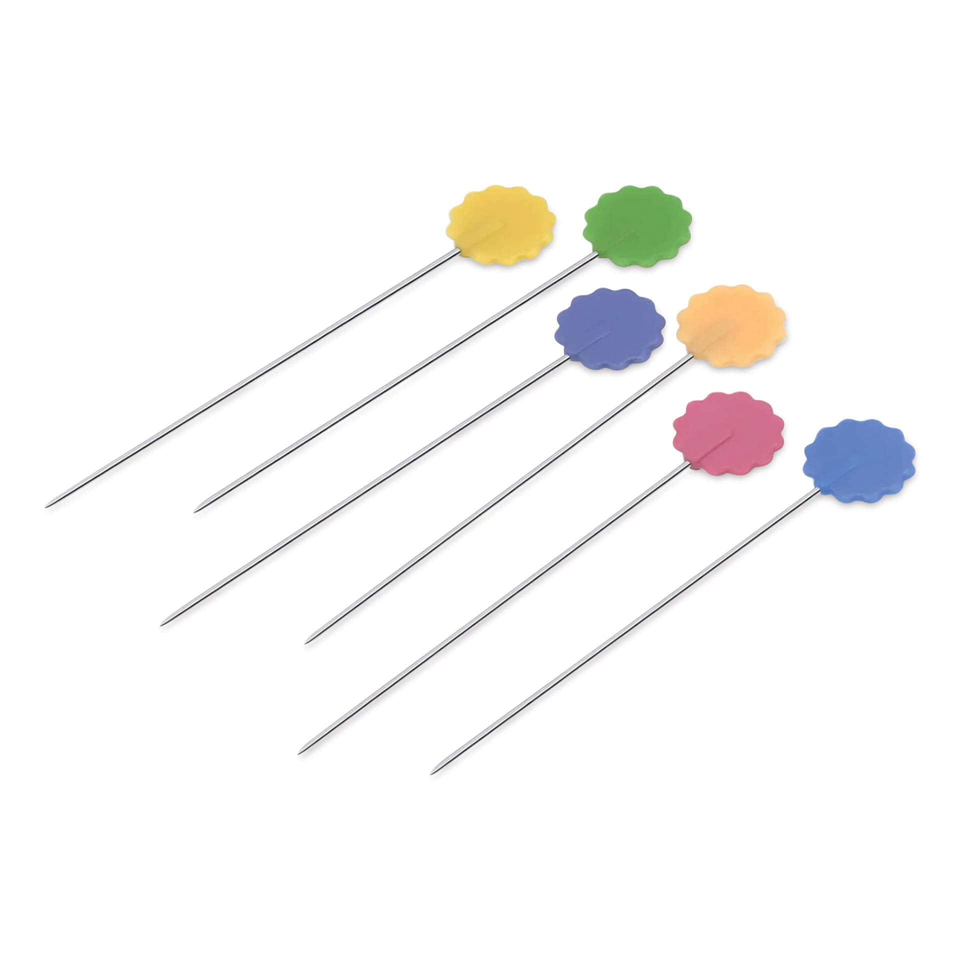Dritz Flat Flower Head Pins - Pkg of 50 row of pins