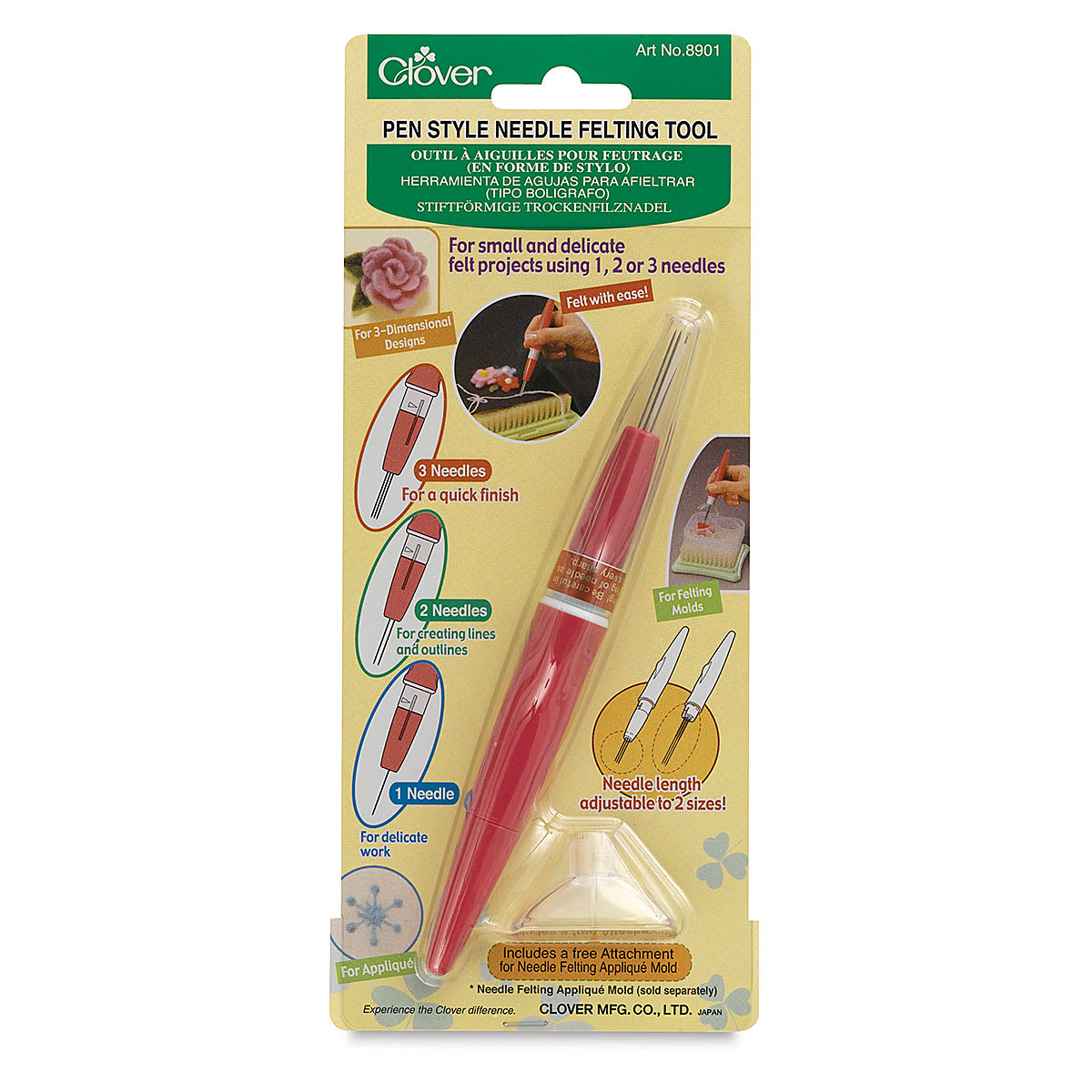 Clover Felting Tools - Front view of package of Pen Style Felting Tool