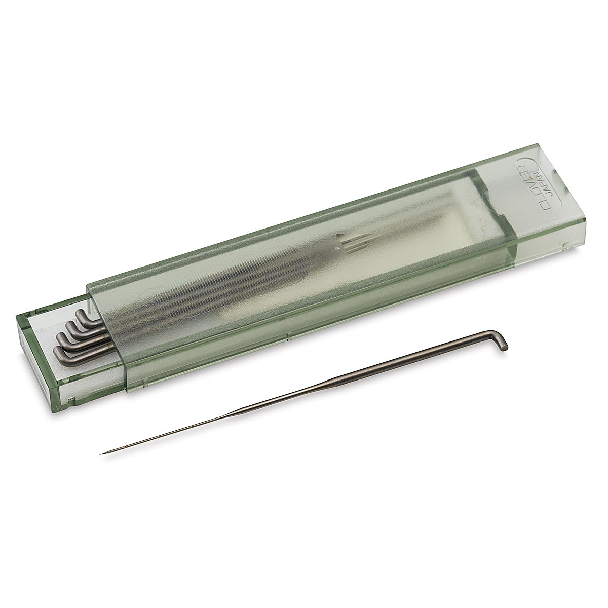 Clover Felting Tools - Fine Needle Refill storage container shown with one needle shown separately