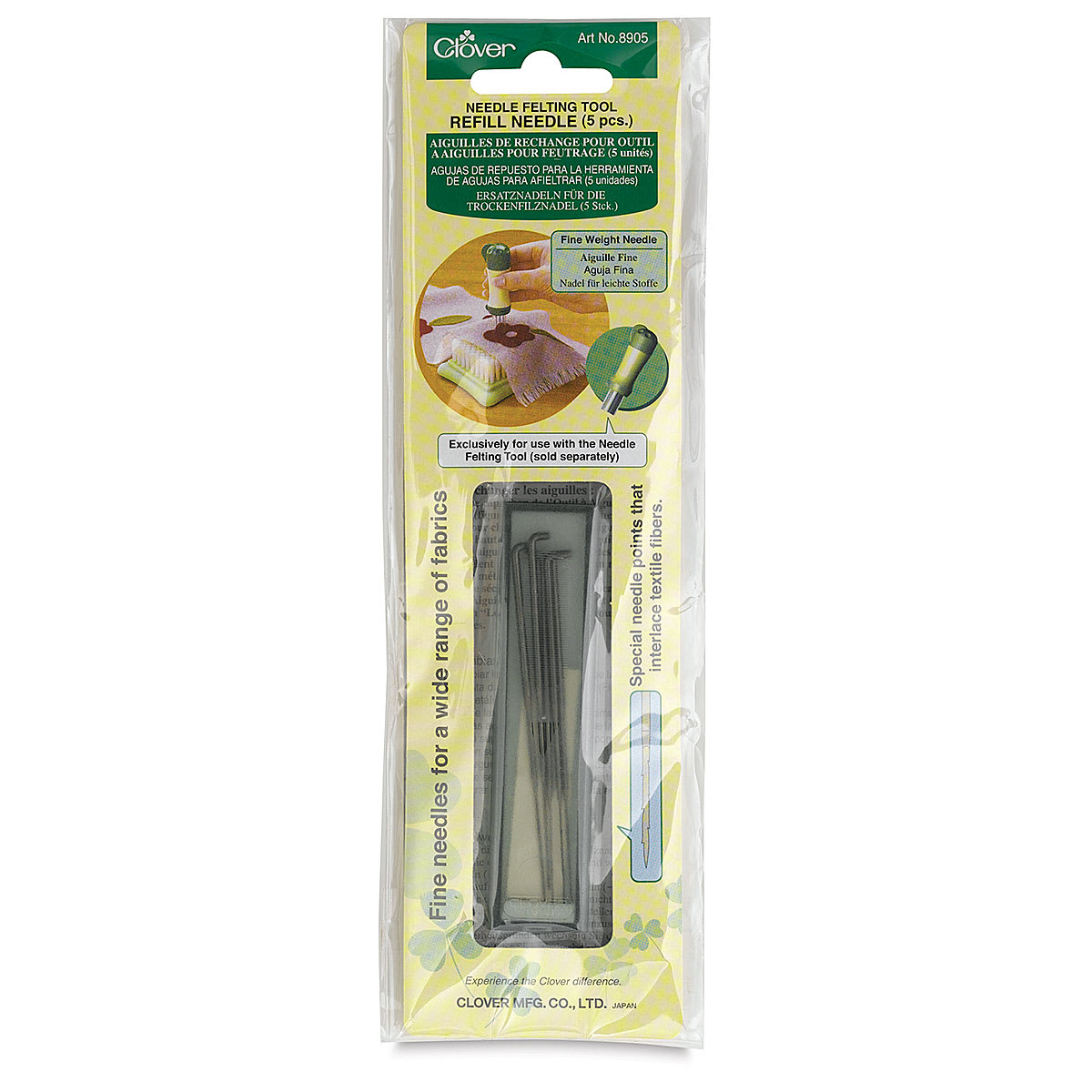 Clover Felting Tools - Front view of Fine Needle Refill package