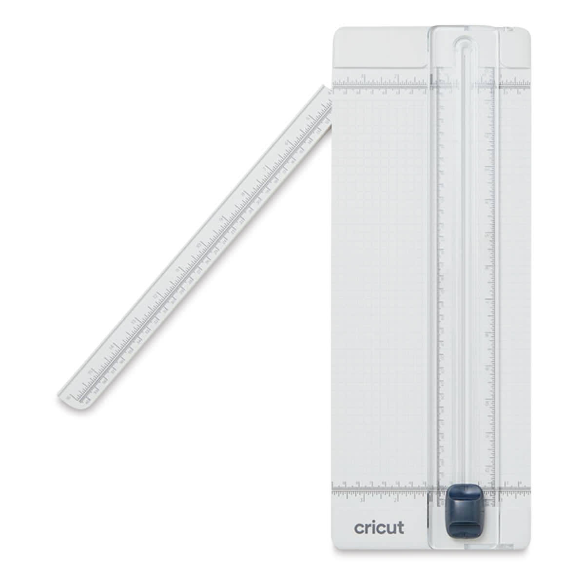 Cricut Portable Trimmer - Top view of trimmer with swing out arm extended