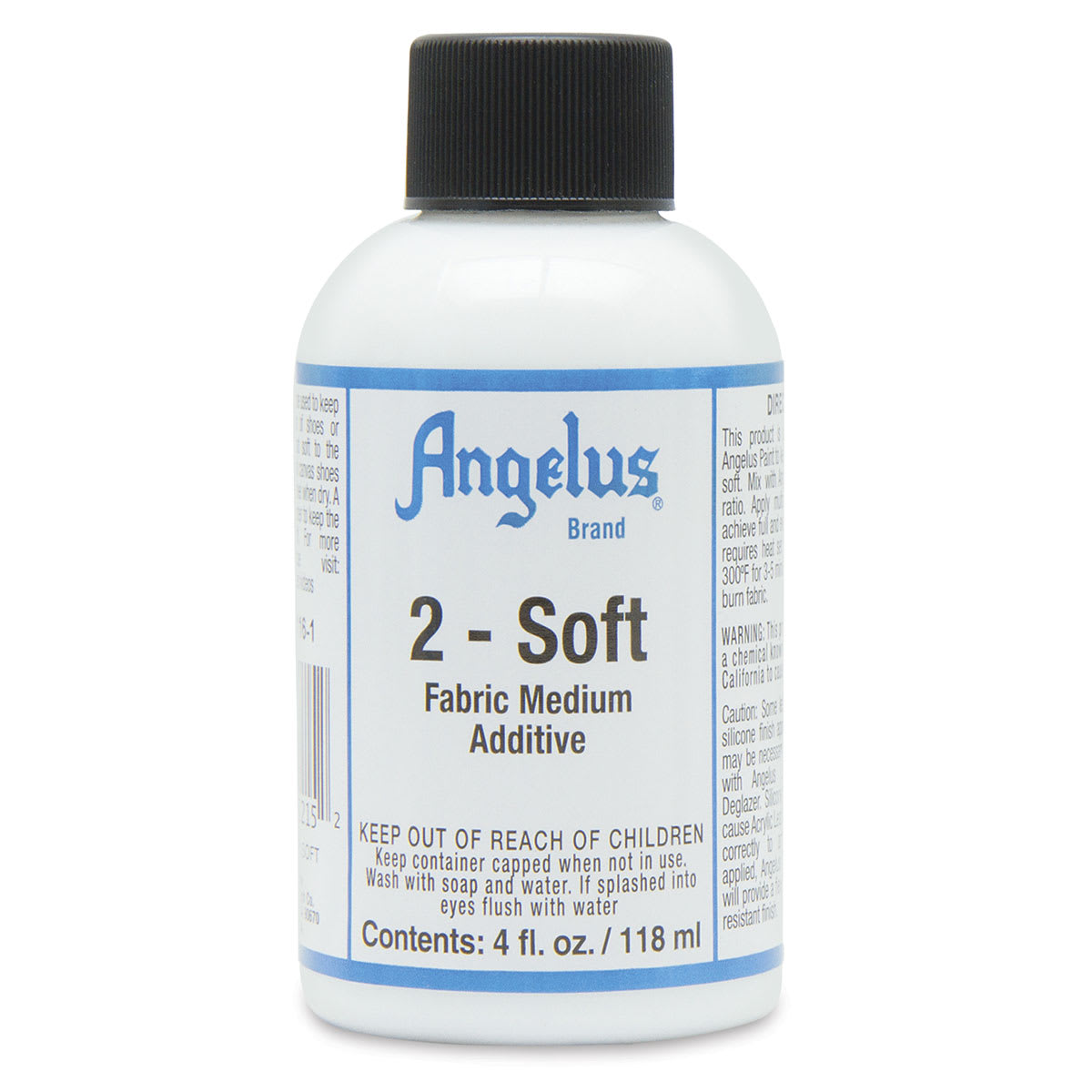 Angelus 2-Soft Fabric Medium - Front view of 4 oz bottle Angelus 2-Soft Fabric Medium - Front view of 4 oz bottle