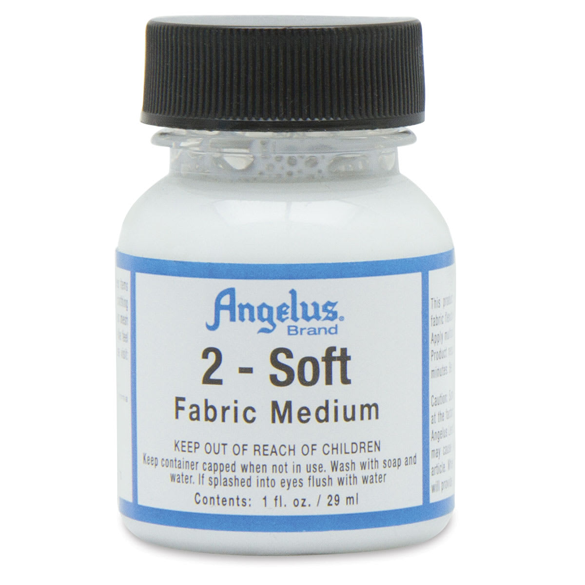 Angelus 2-Soft Fabric Medium - Front view of 1 oz bottle Angelus 2-Soft Fabric Medium - Front view of 1 oz bottle