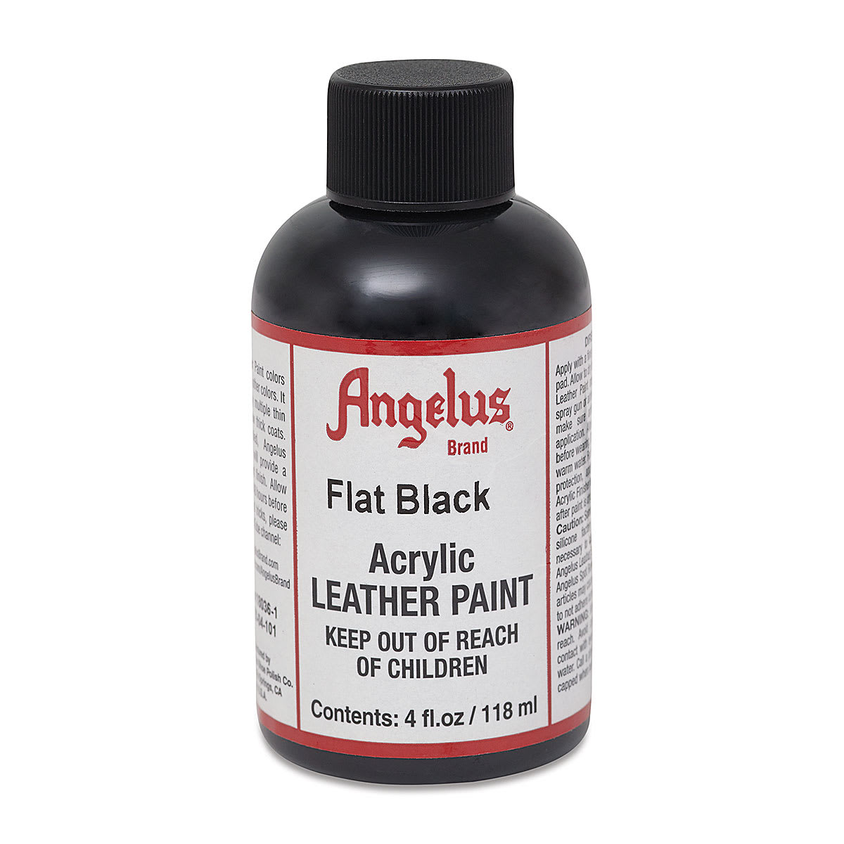 Angelus Acrylic Leather Paint - Flat Black, 4 oz Angelus Acrylic Leather Paint - Flat Black, 4 oz