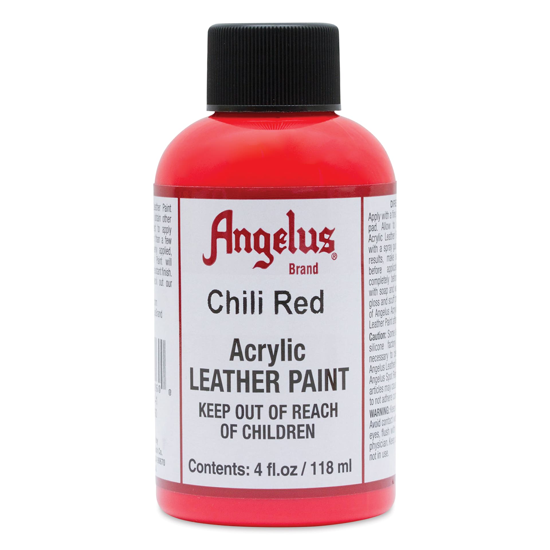 Angelus Acrylic Leather Paint - Chili Red, 4 oz Angelus Acrylic Leather Paint - Chili Red, 4 oz