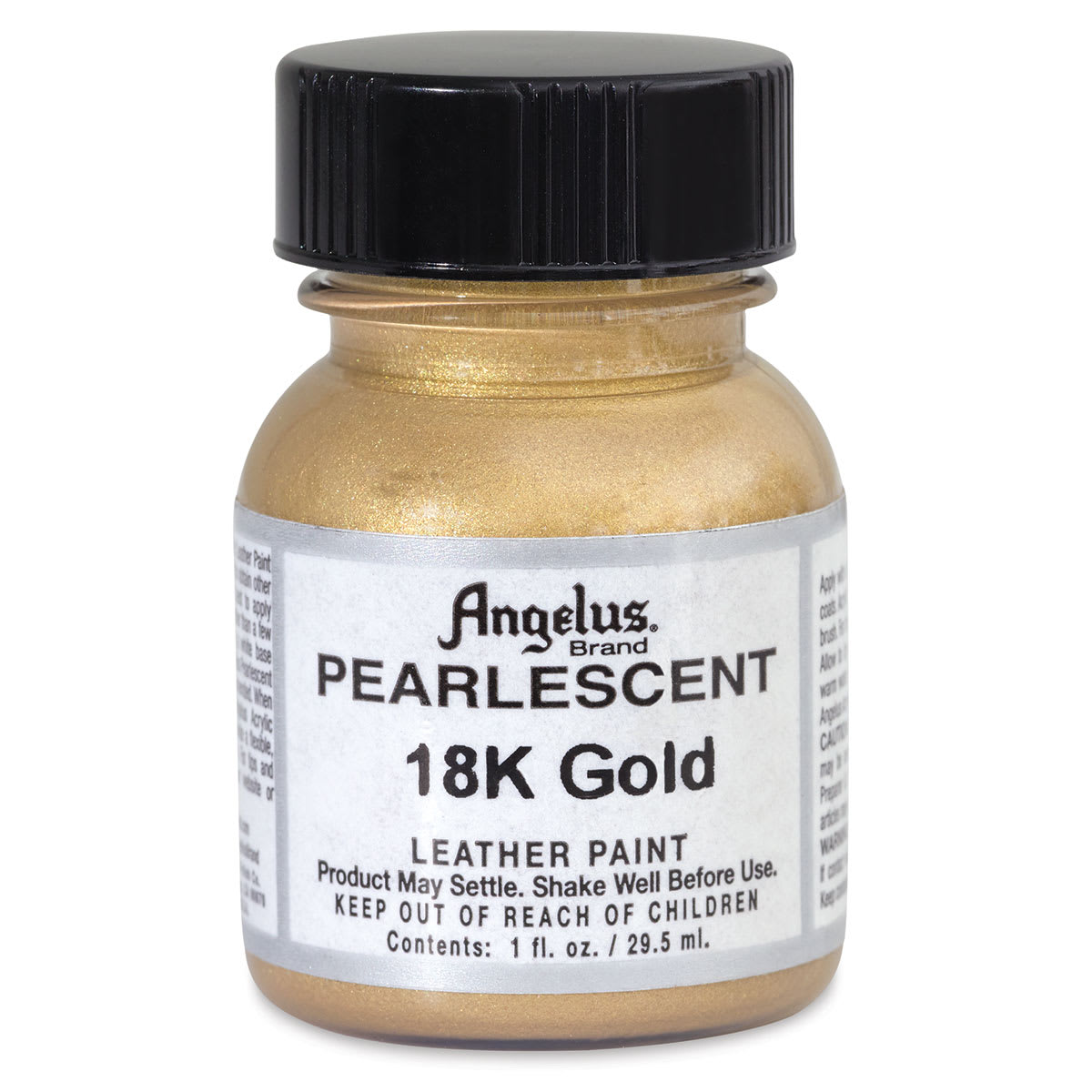 Angelus Acrylic Leather Paint - Pearlescent 18K Gold, 1 oz