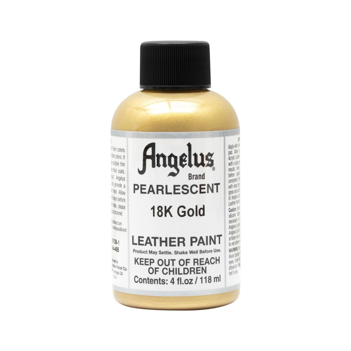 Pearlescent Acrylic Leather Paint 18k Gold   4 oz.