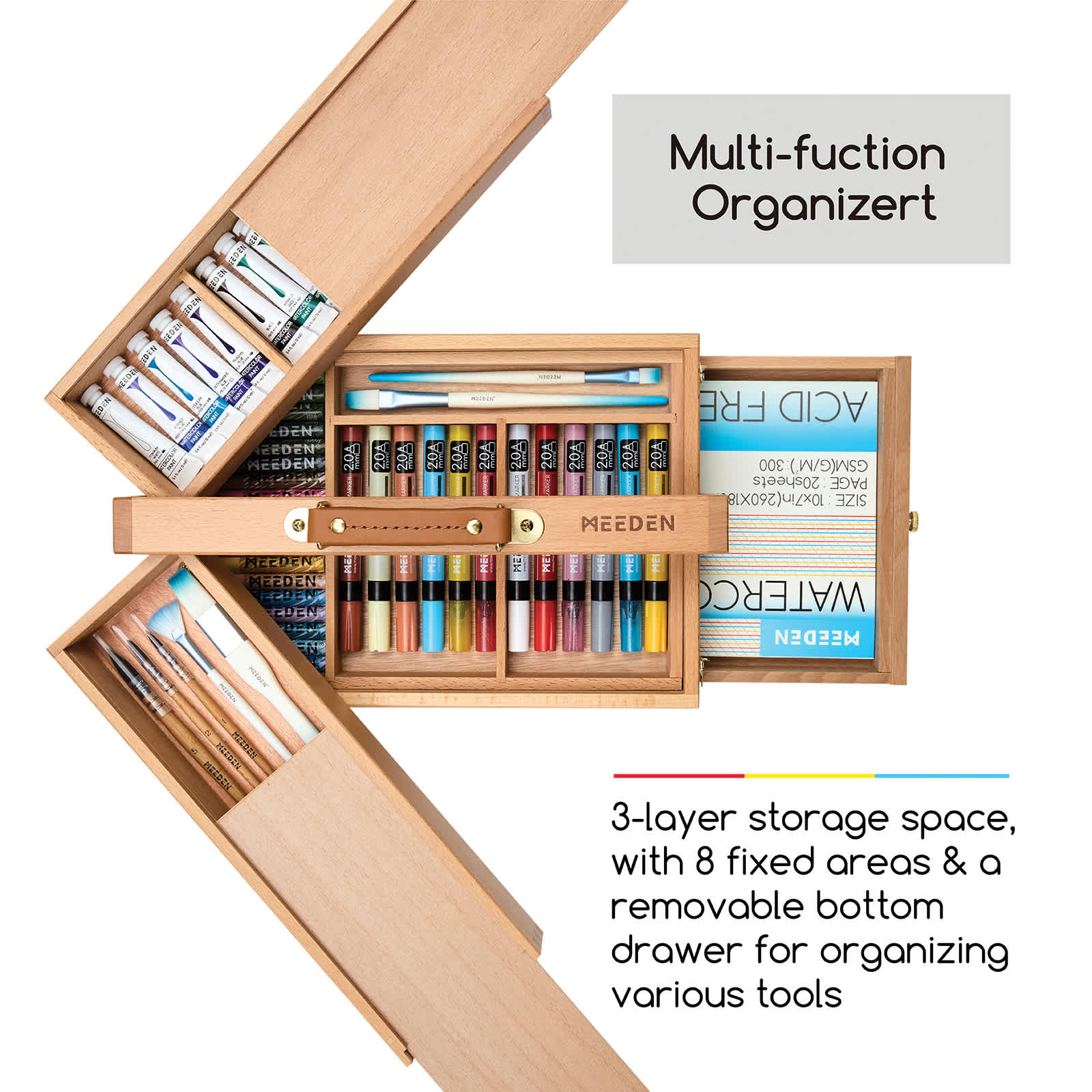Meeden 3-level Artist Storage Box