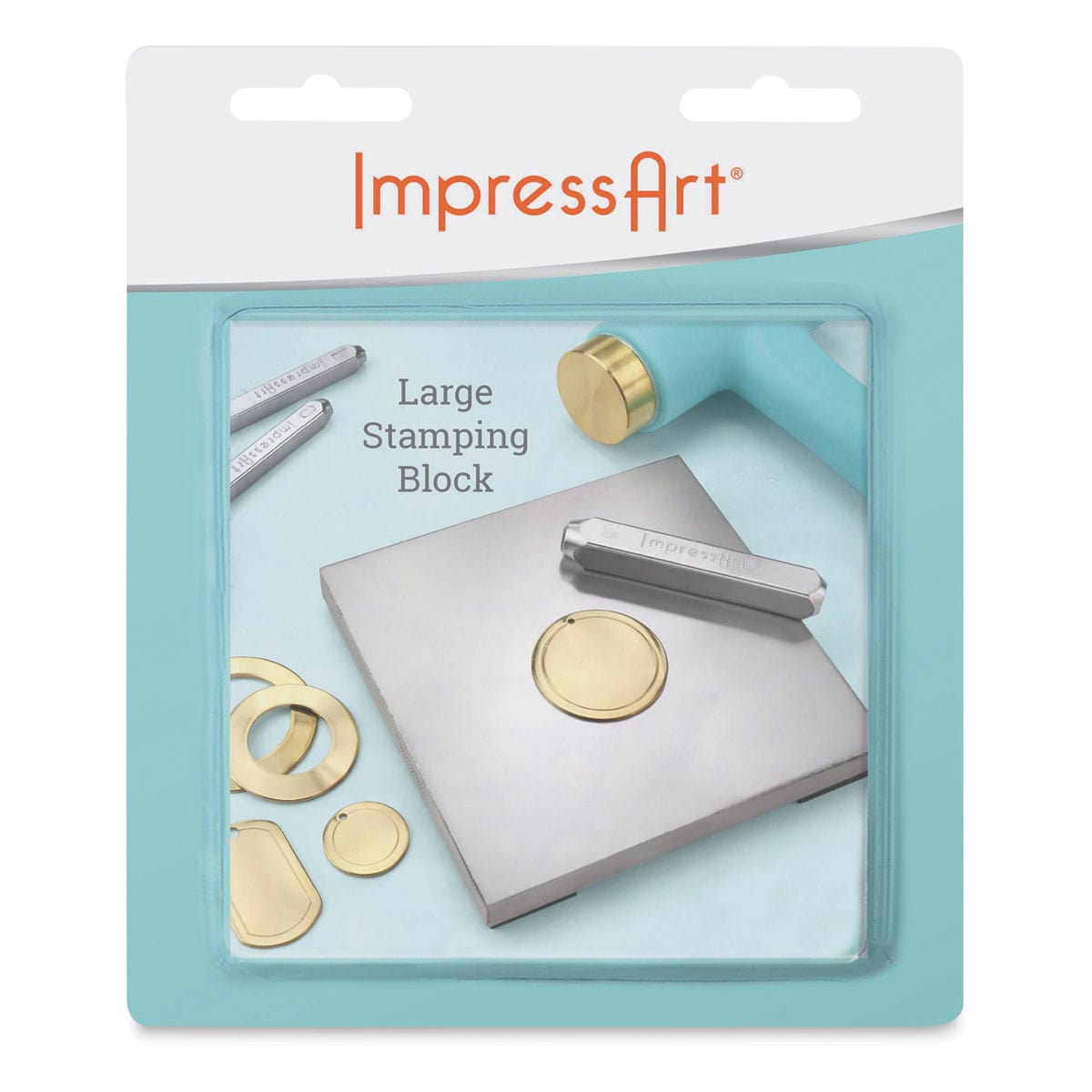 ImpressArt Steel Block - Large, 4" x 4" x 3/8" (In packaging)