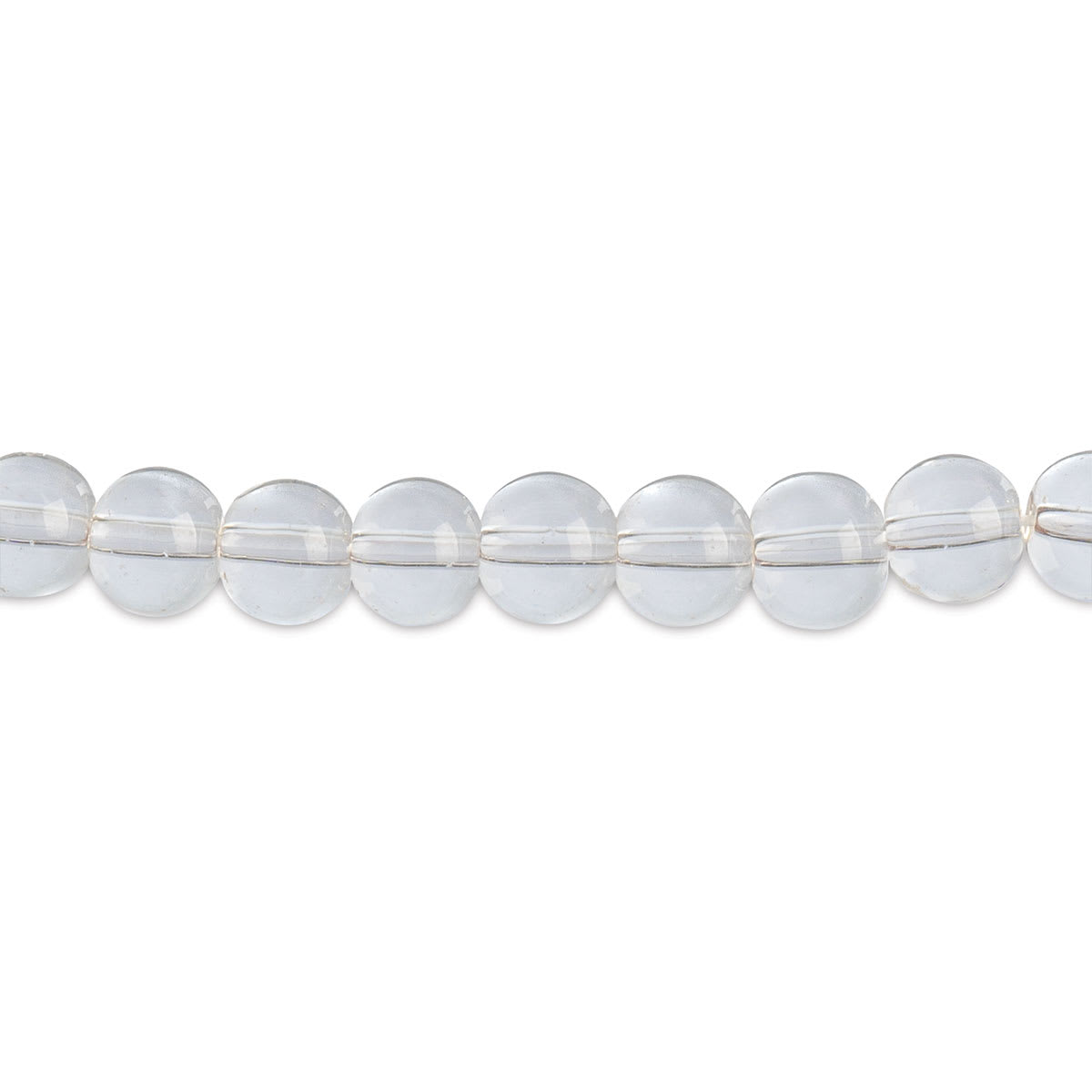 John Bead Earth's Jewels Quartz Beads - Crystal Quartz, Round, 8 mm, 23 beads - out of packaging, close-up