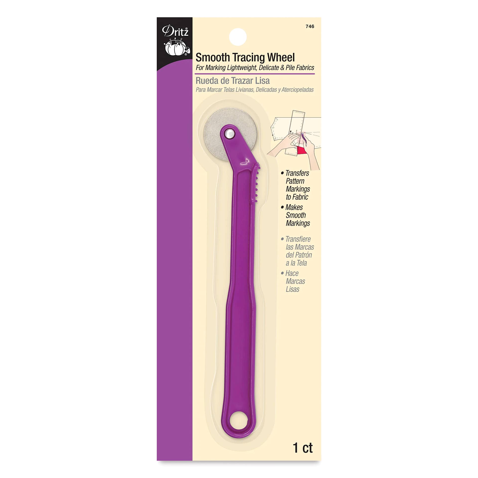 Dritz Smooth Tracing Wheel front of packaging