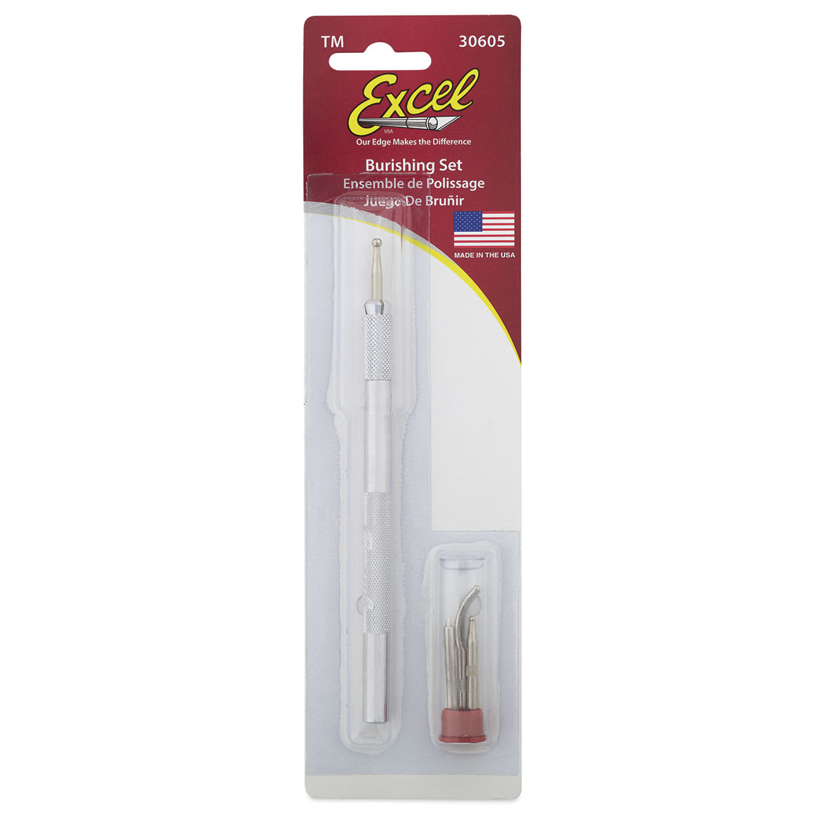 Excel Blades Burnishing Set - Front of blister package