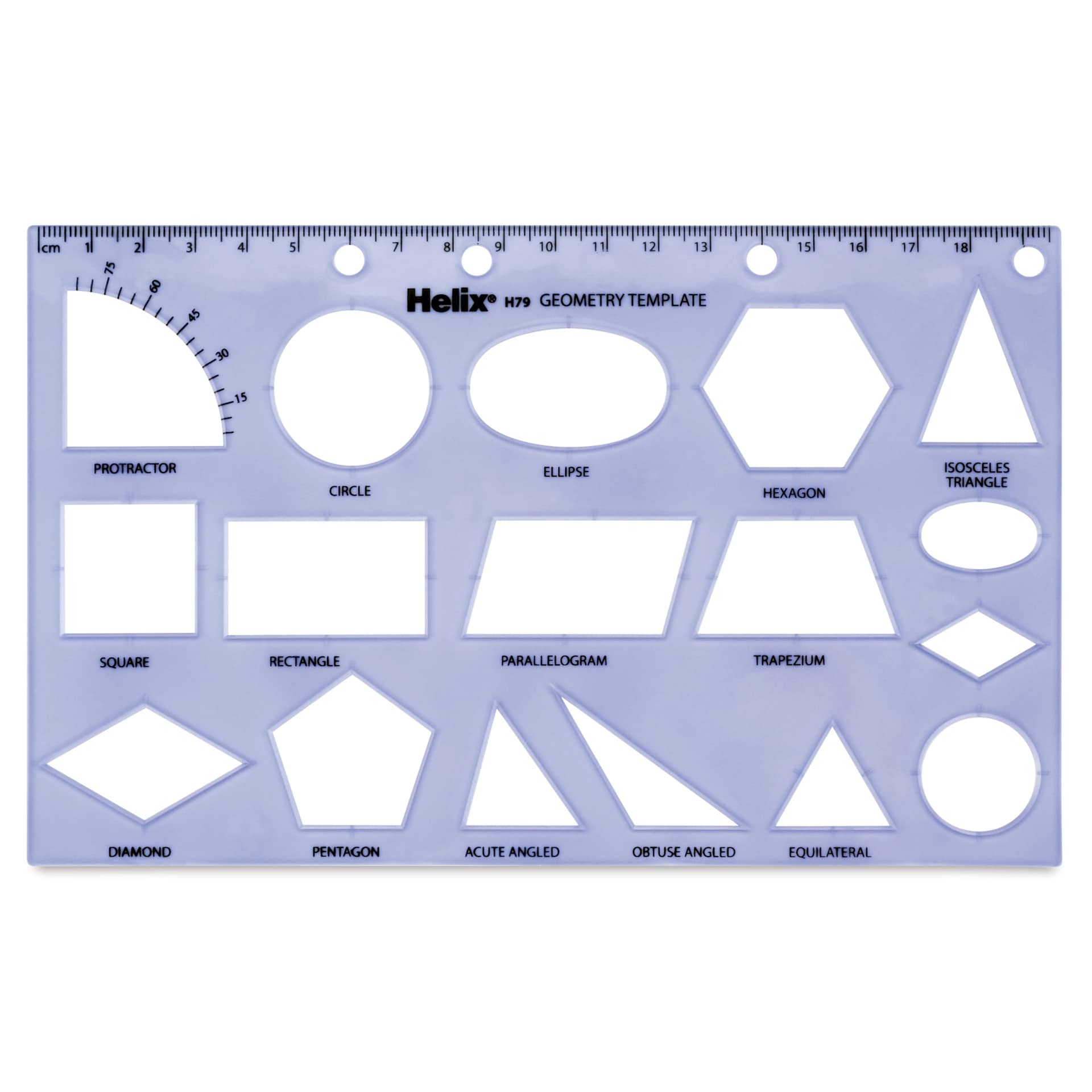 Helix Geometry Shapes Template - 5.24" x 10.25", out of packaging