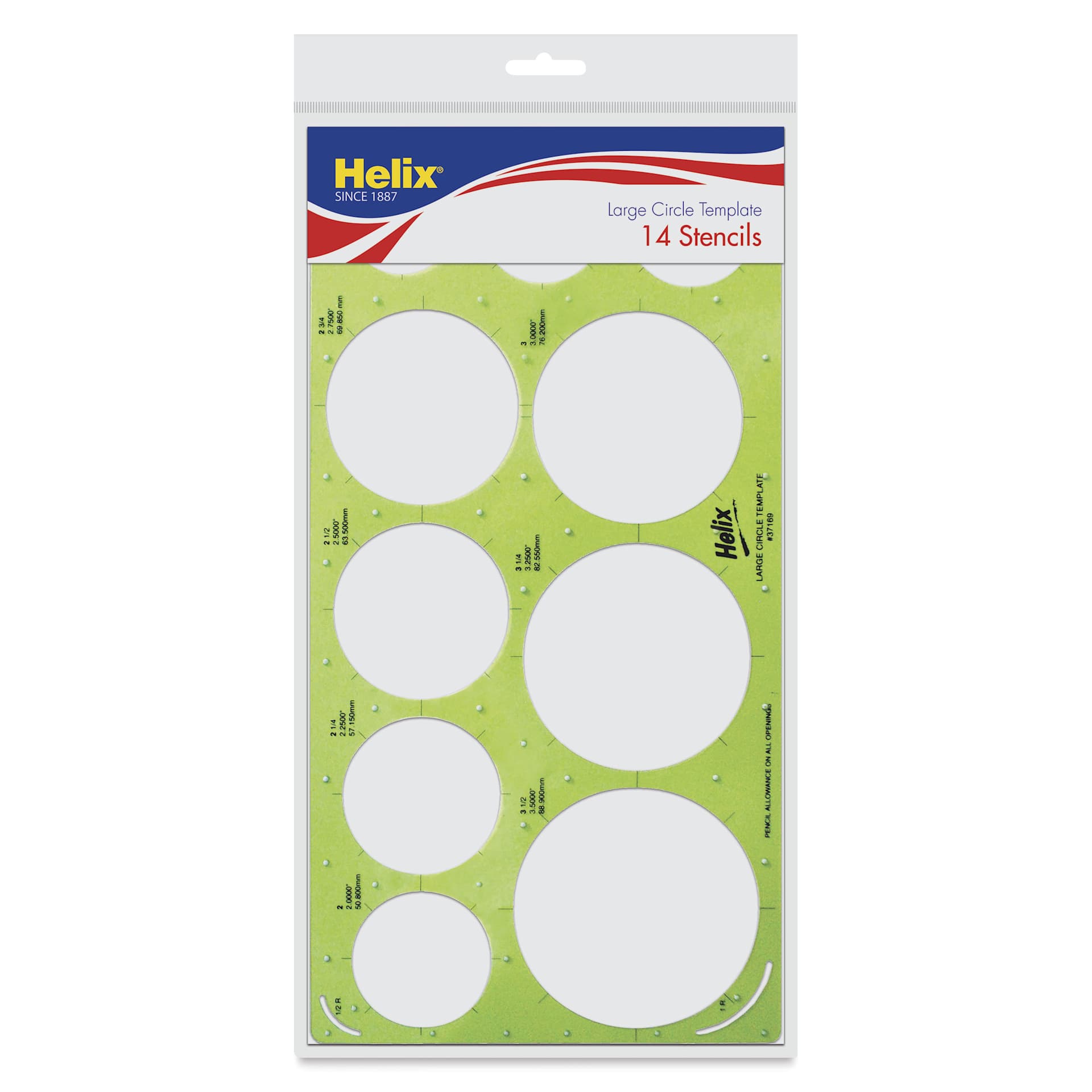 Helix Circle Template - Large Circles, front of packaging