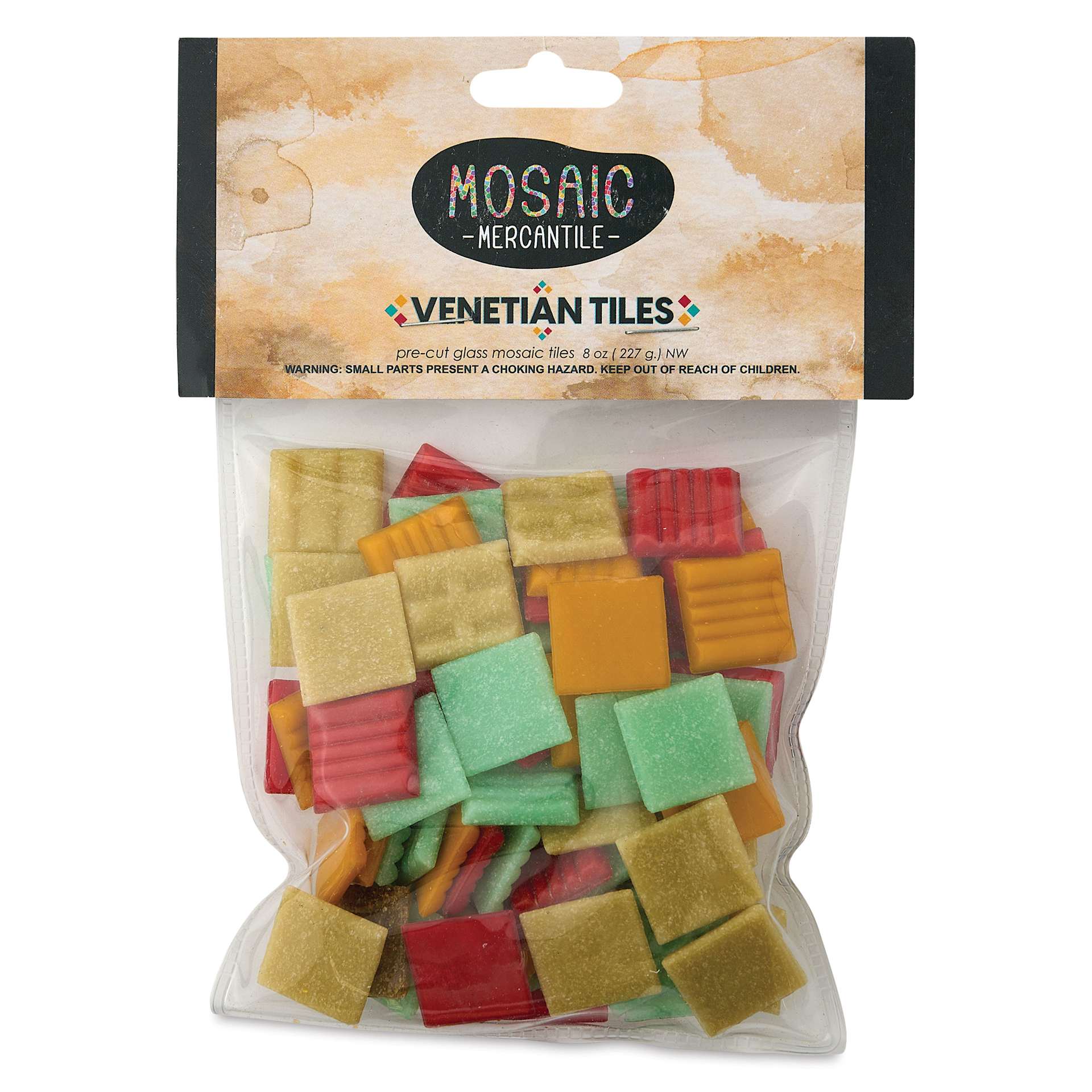 Mosaic Mercantile Venetian Tiles - Autumn Leaves Mix, 3/4", 8 oz front of packaging