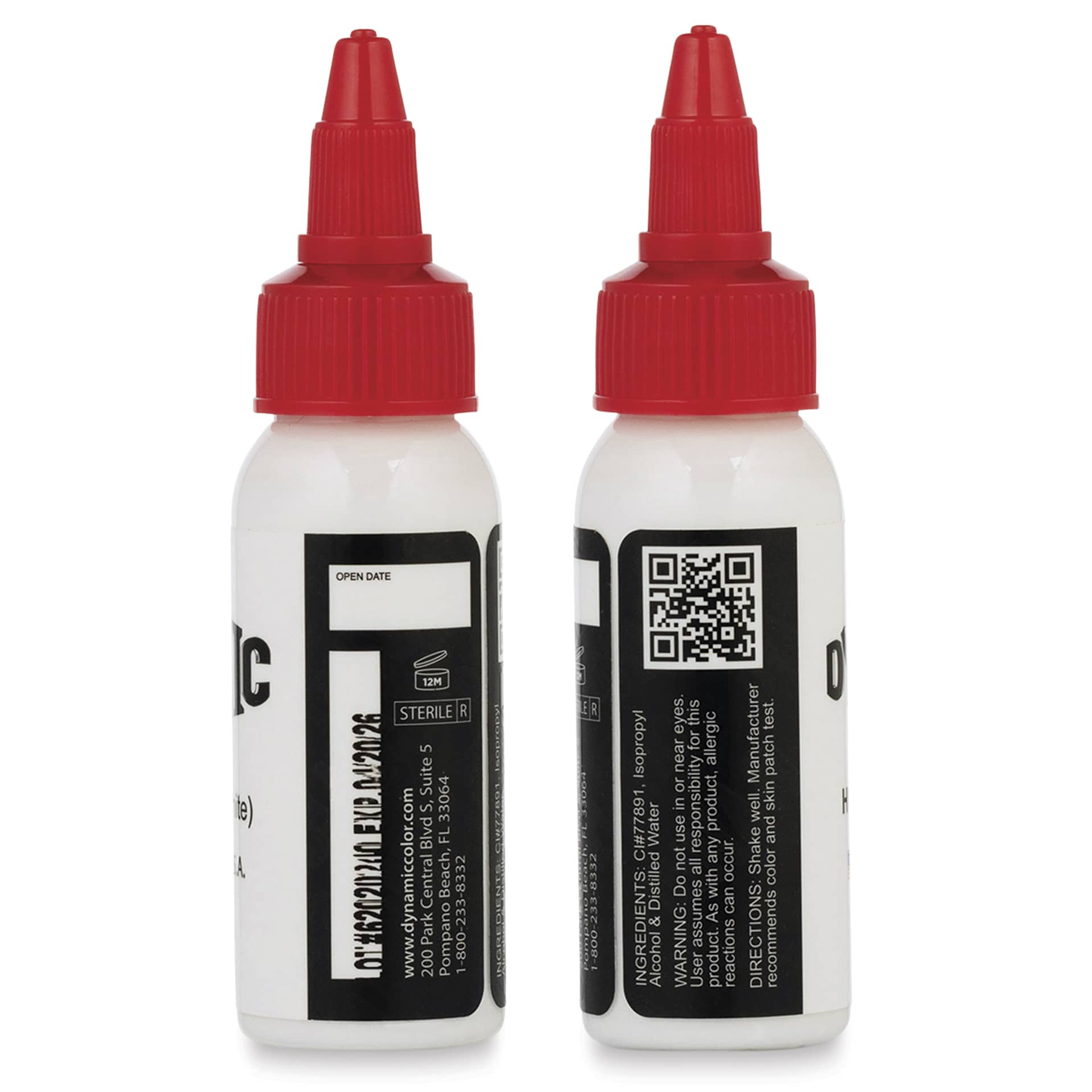 Dynamic Color Heavy White Tattoo Ink, sides of bottle