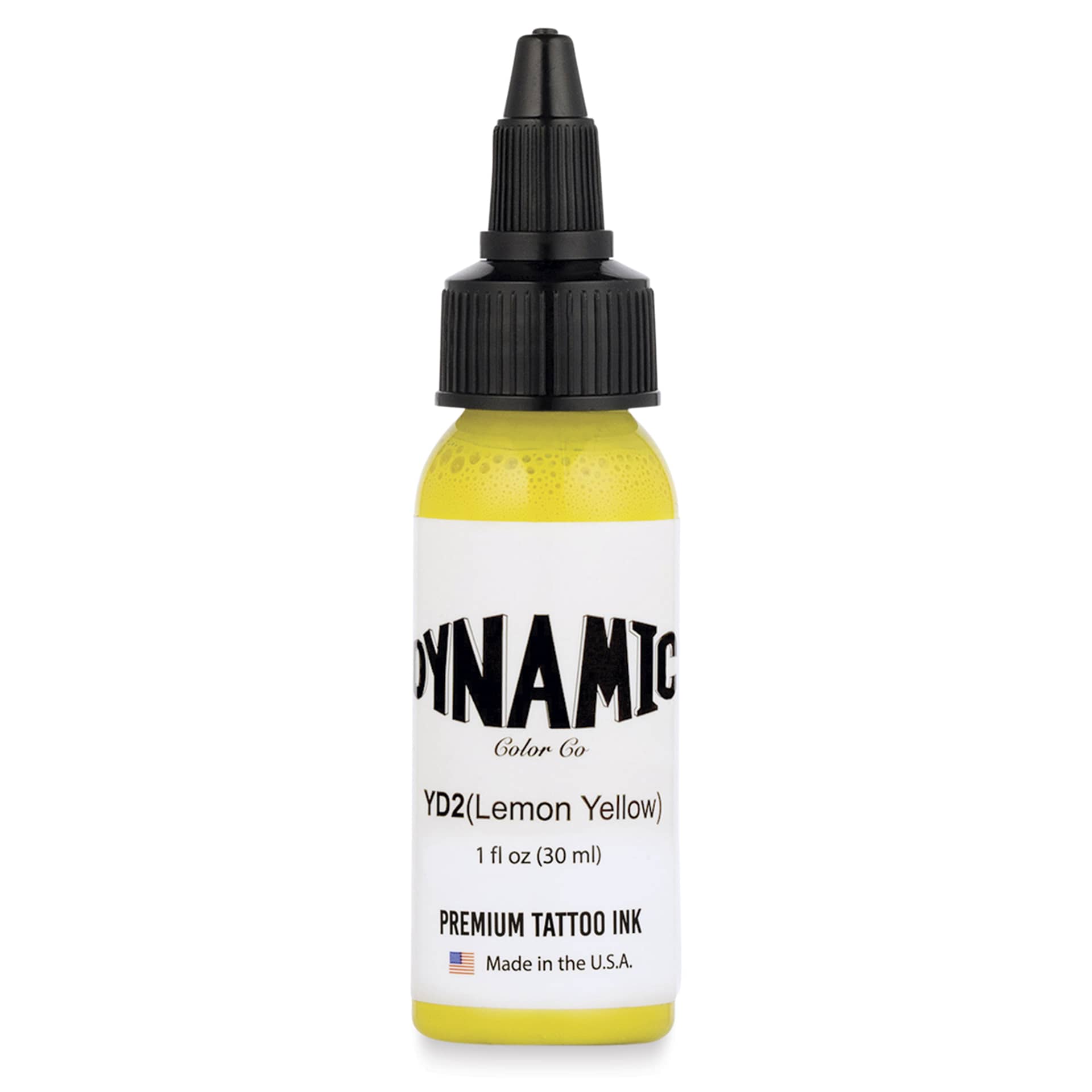 Dynamic Color Tattoo Ink - Lemon Yellow, 1 oz bottle