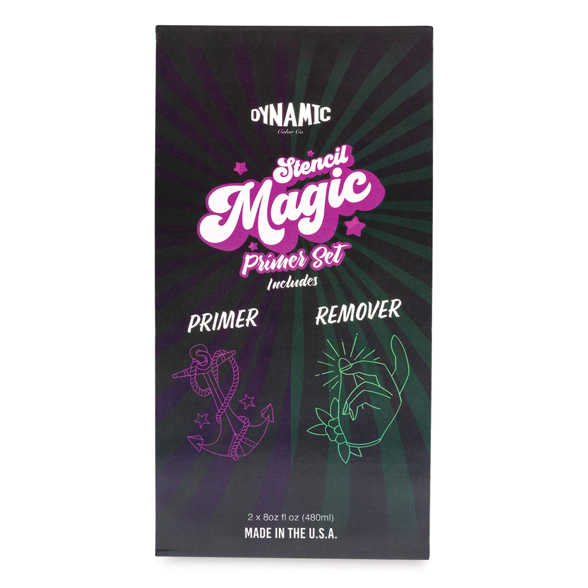Dynamic Color Stencil Magic Primer Set - Set of 2, front of packaging