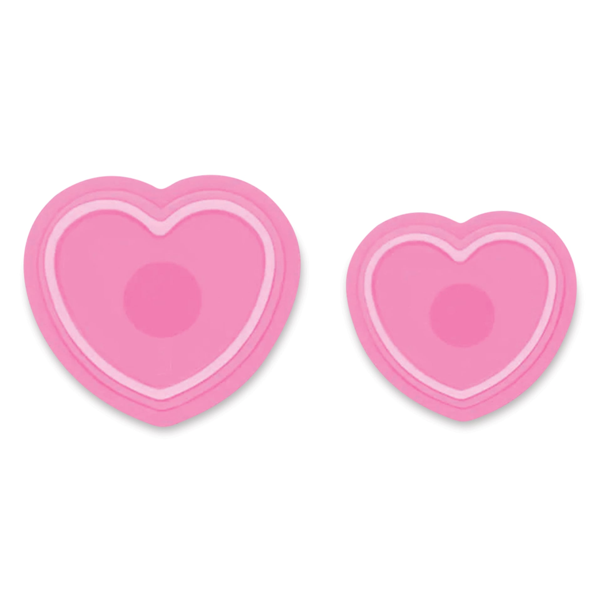 Saferly Heart Shaped Ink Cups, bottom of cups