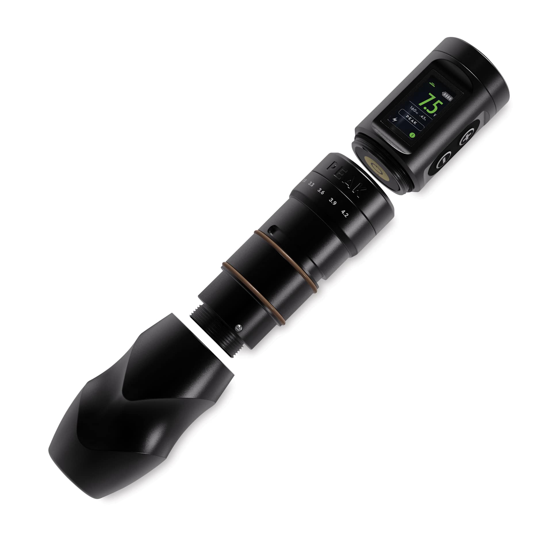 Peak Solice Pro 2 Wireless Tattoo Machine, parts separated