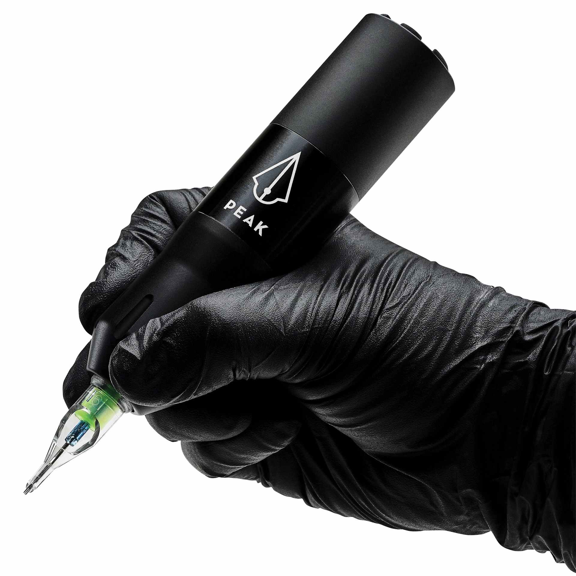 Peak S1-MP Wireless Tattoo Machine - Black, in-hand