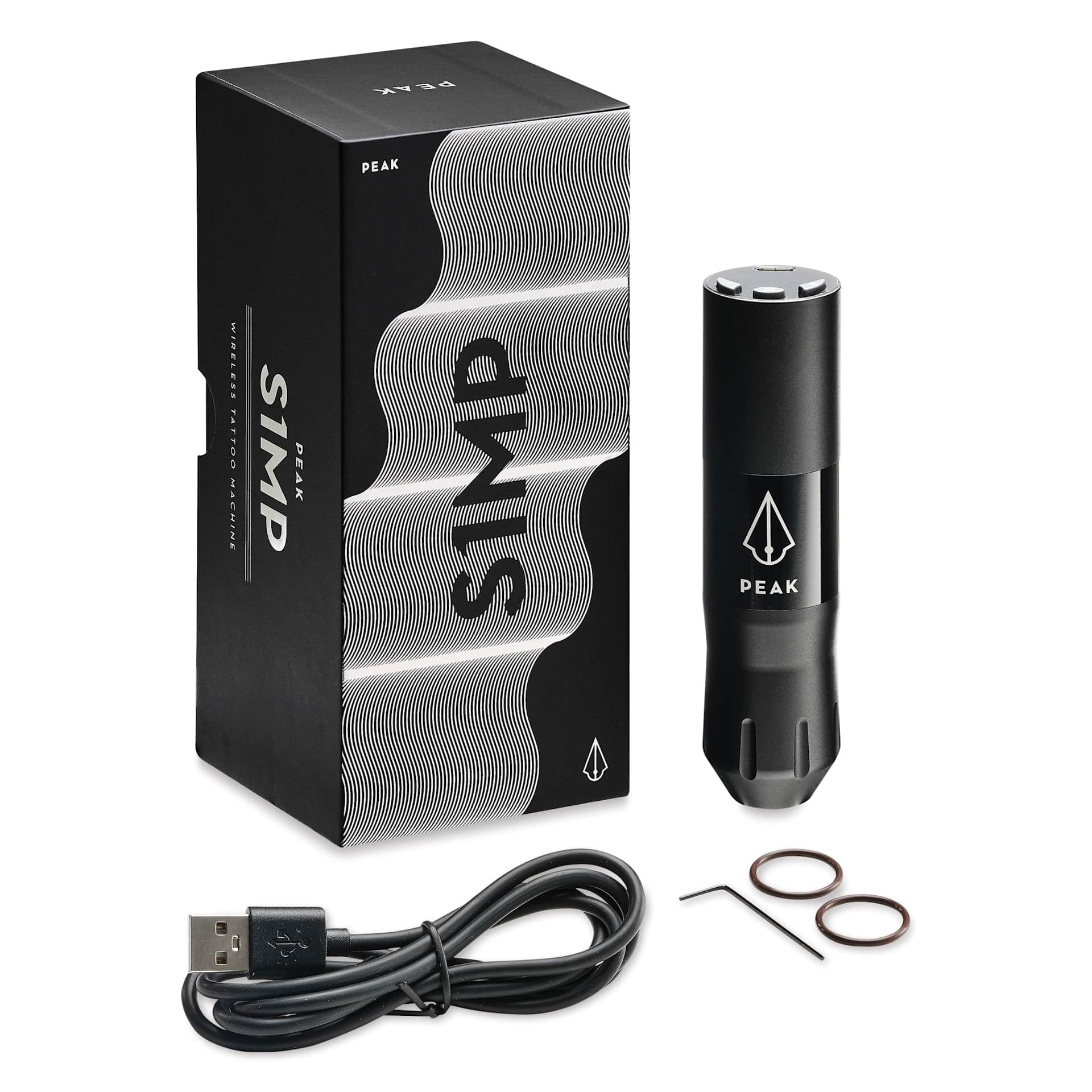 Peak S1-MP Wireless Tattoo Machine - Black, package contents