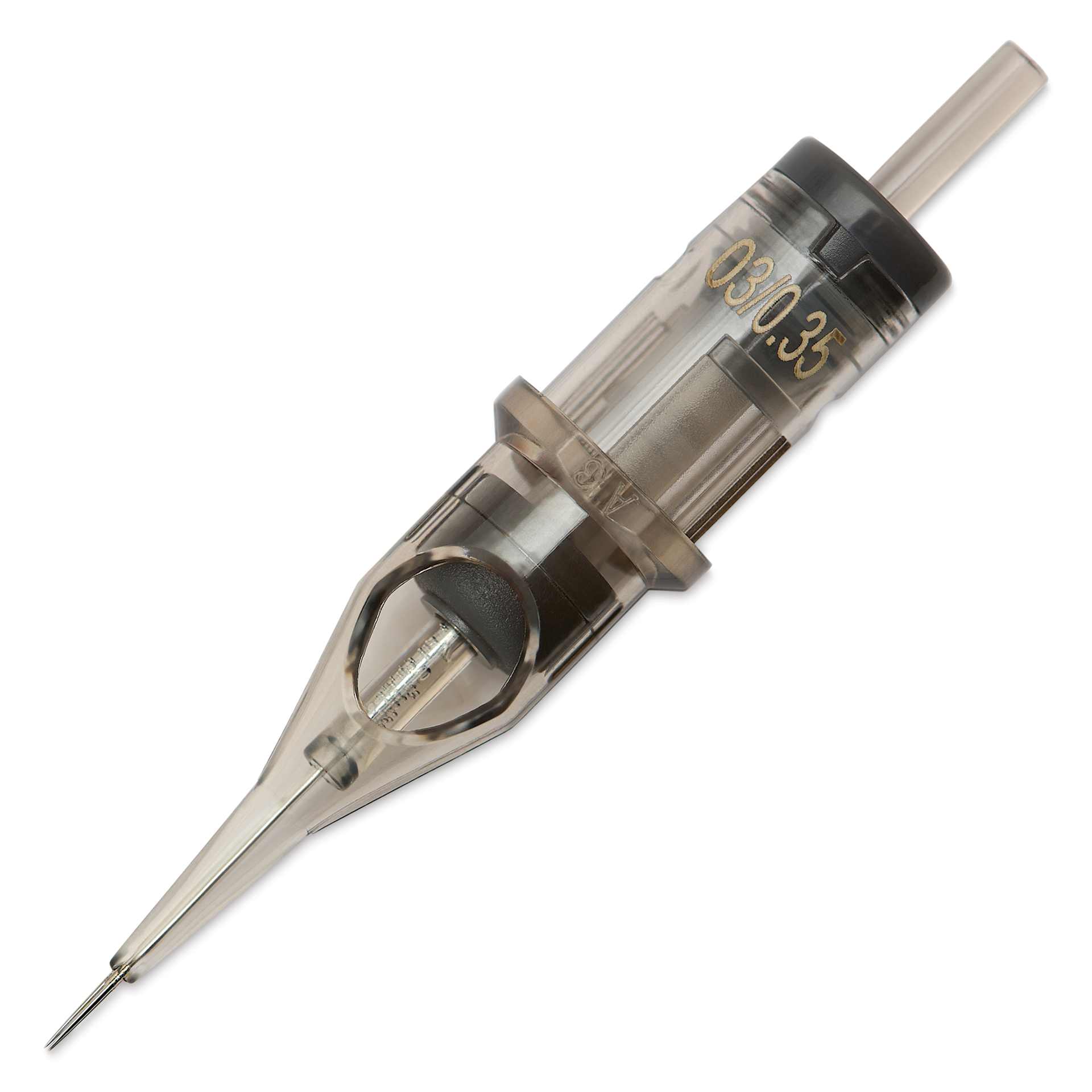 Peak Quartz Round Liner Medium Taper Tattoo Needle Cartridges - #12, 3 Needles, Pkg of 20, single needle