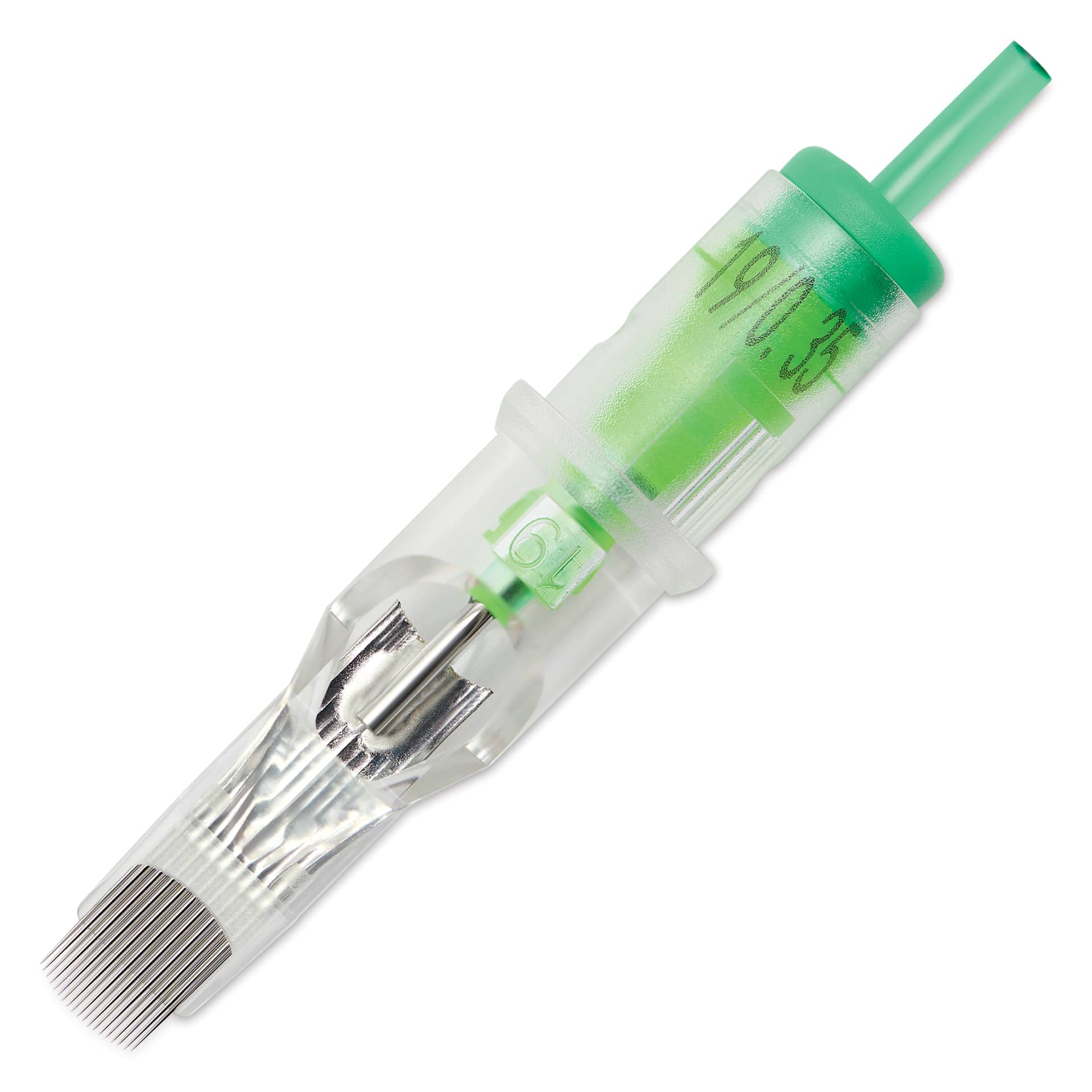 Peak Stellar Curved Magnum Long Taper Tattoo Needle Cartridges - #12, 19 Needles, Pkg of 20, single needle
