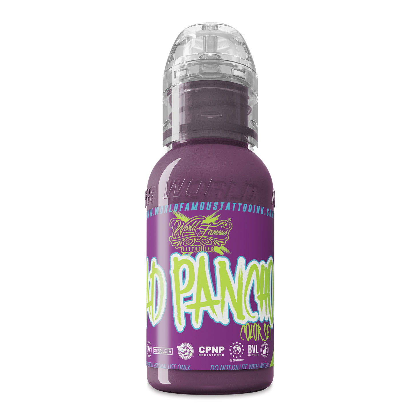 World Famous Tattoo Ink - Pancho Light Violet, 1 oz bottle